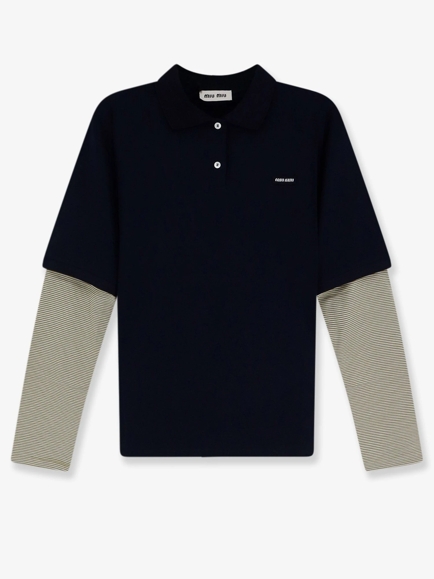 Cotton polo shirt with front embroidered logo.webp