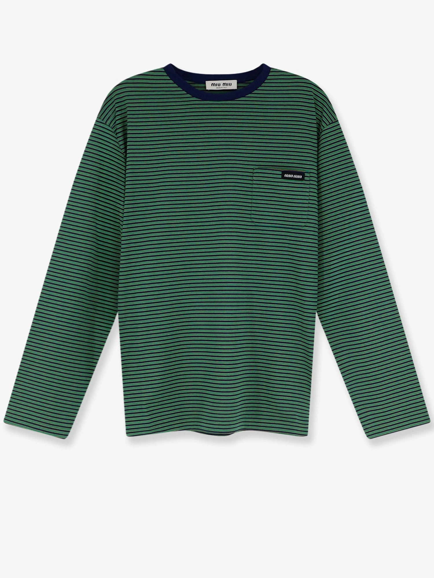 Cotton T-shirt with striped pattern.webp