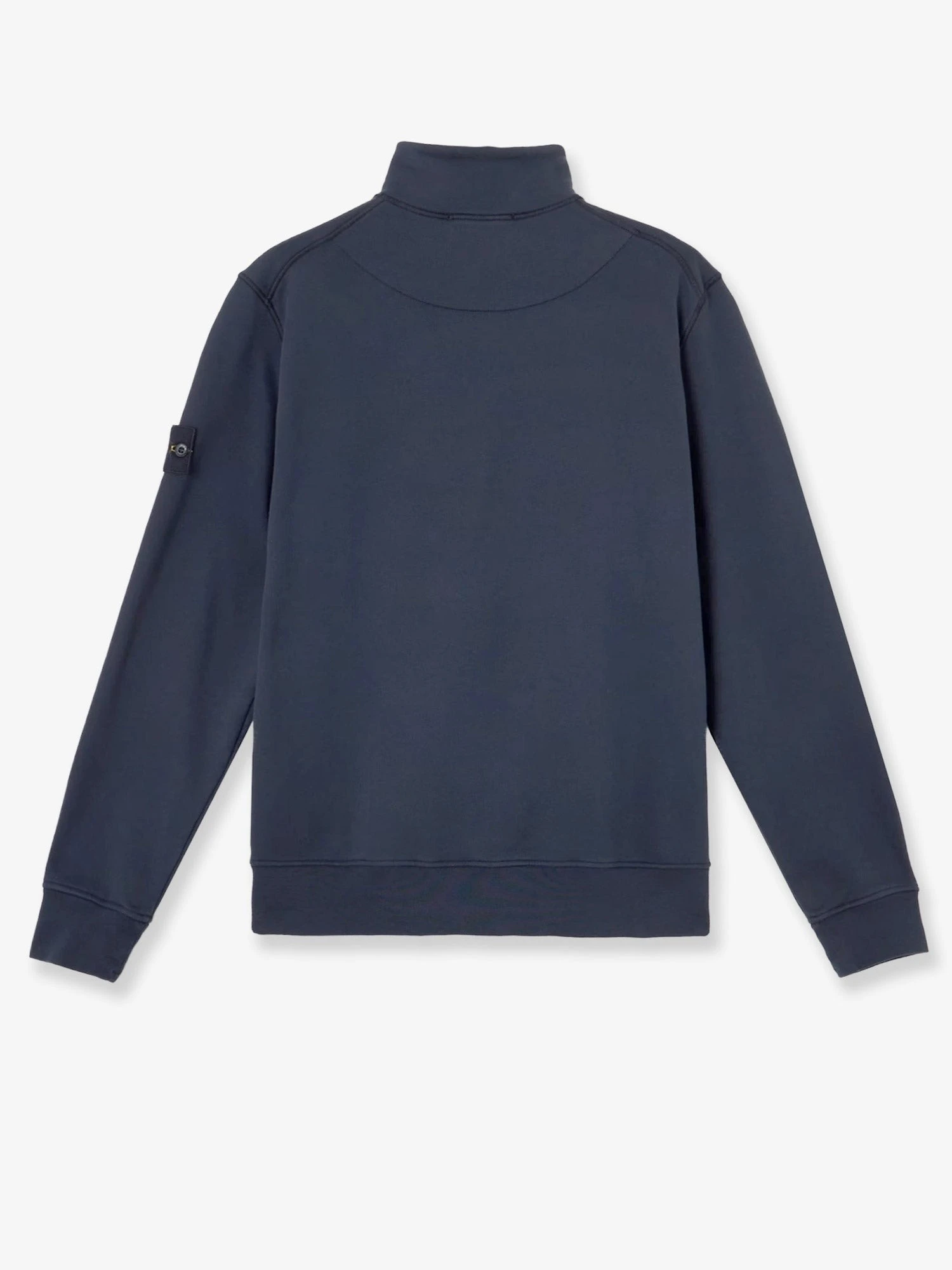 Cotton sweatshirt with side logo patch.webp