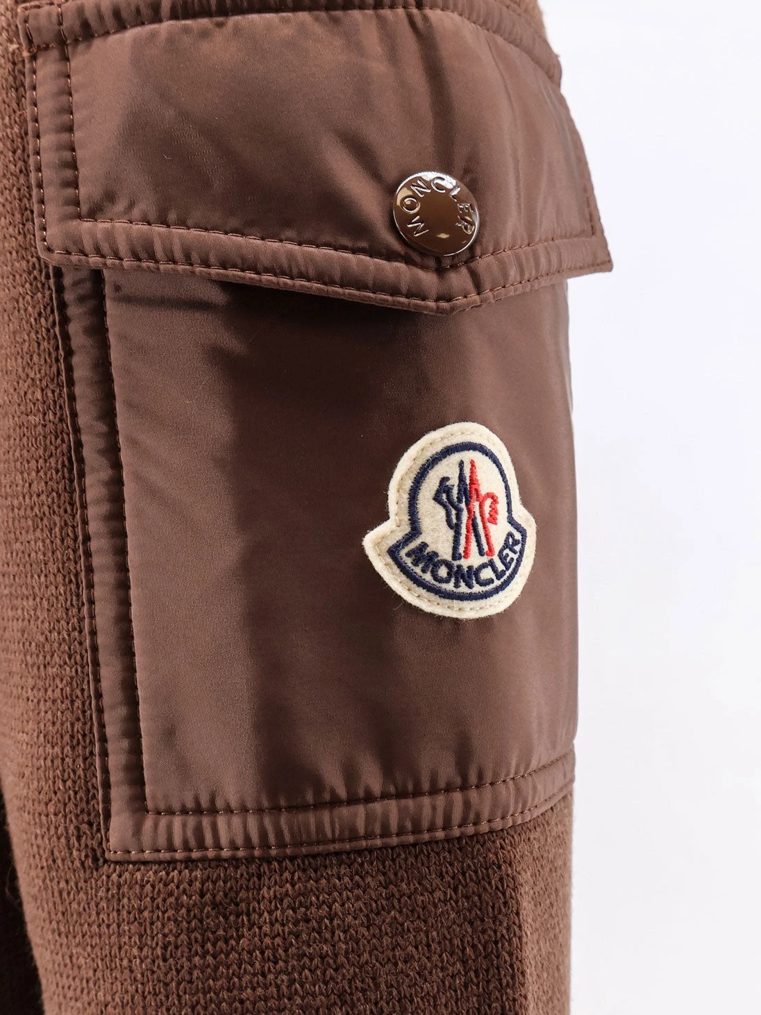 Virgin wool cardigan with Logo patch
