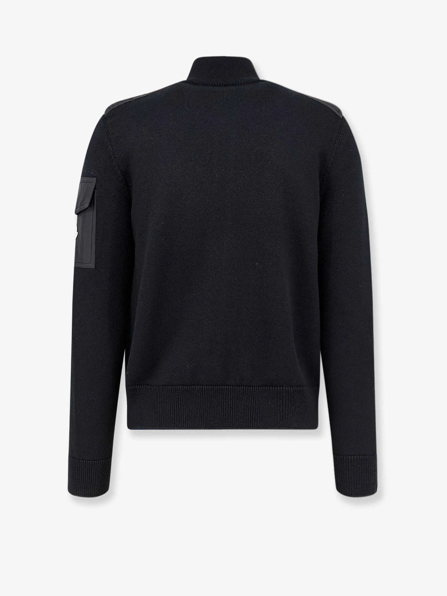 Virgin wool cardigan with Logo patch