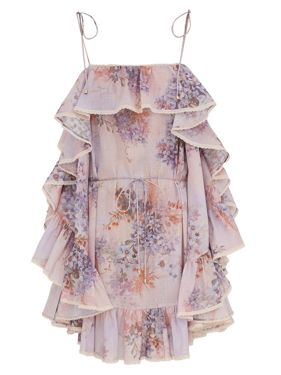 MINI DRESS WITH RUFFLES "CASCADIAN".webp
