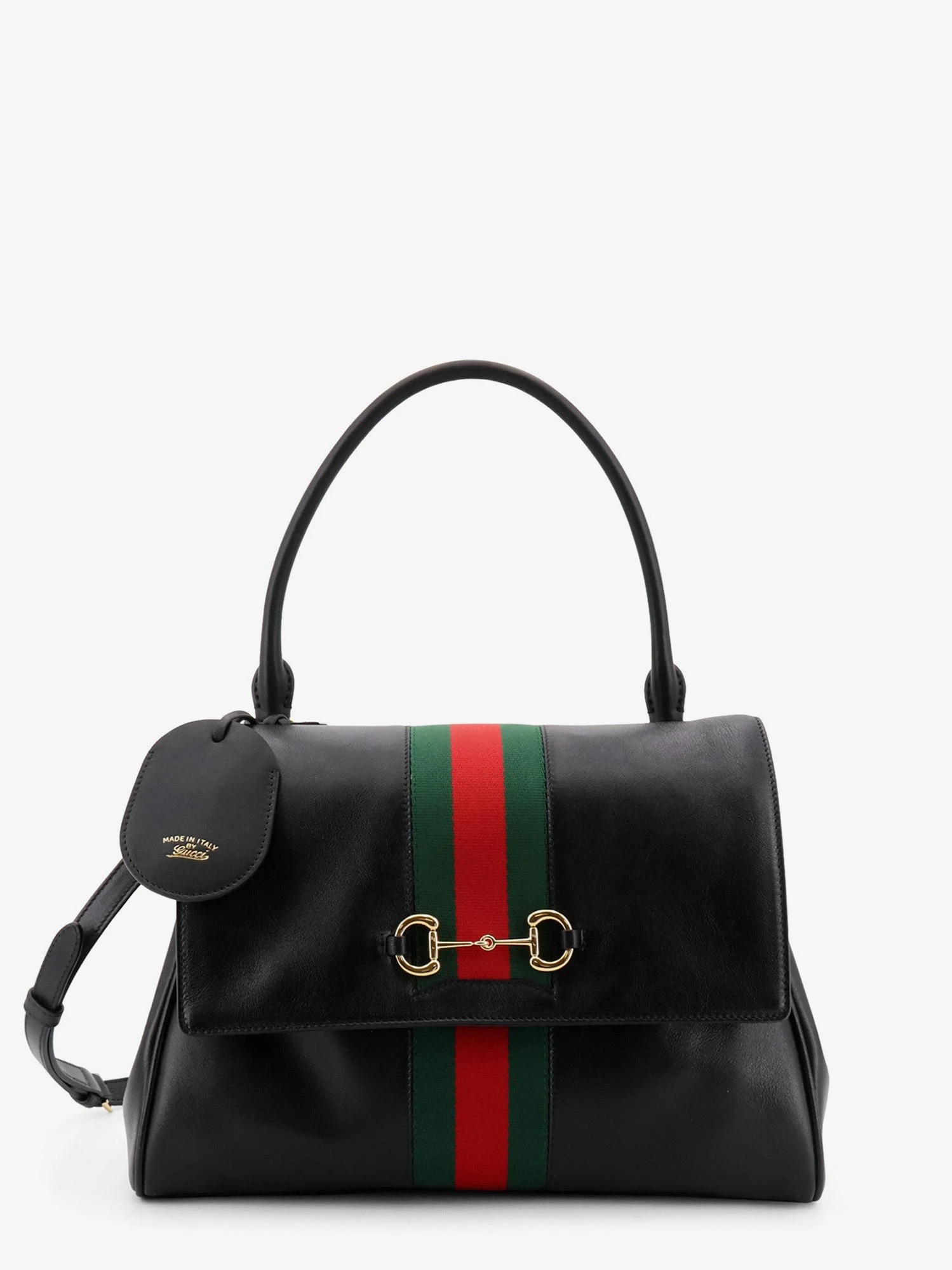 Paparazzo leather handbag with front Web detail.webp