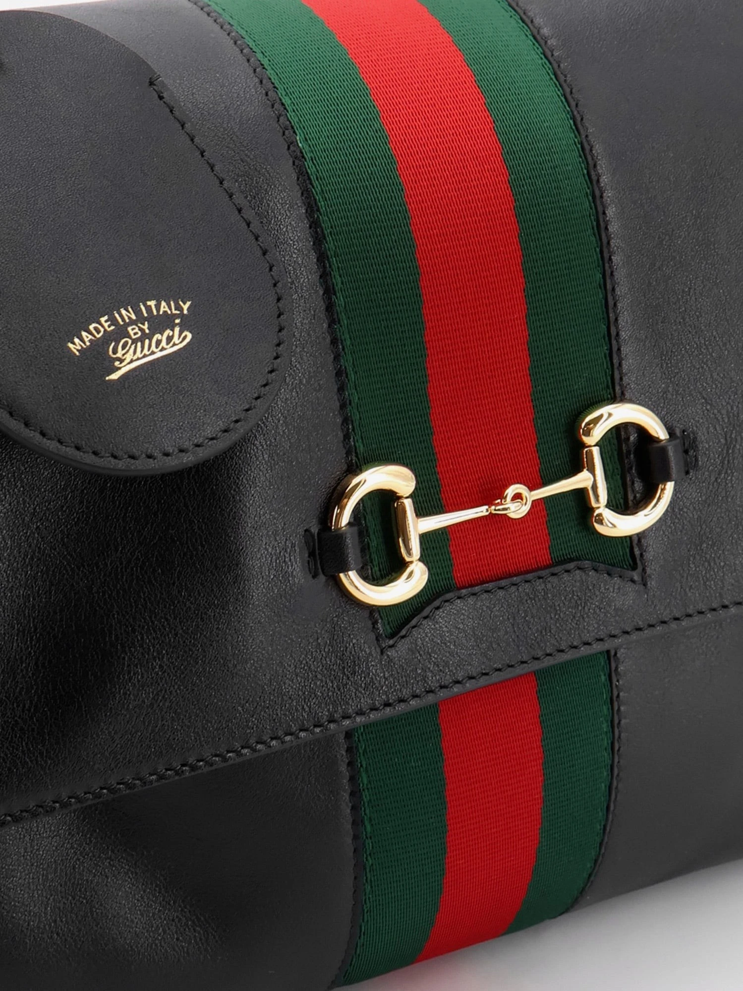 Paparazzo leather handbag with front Web detail.webp