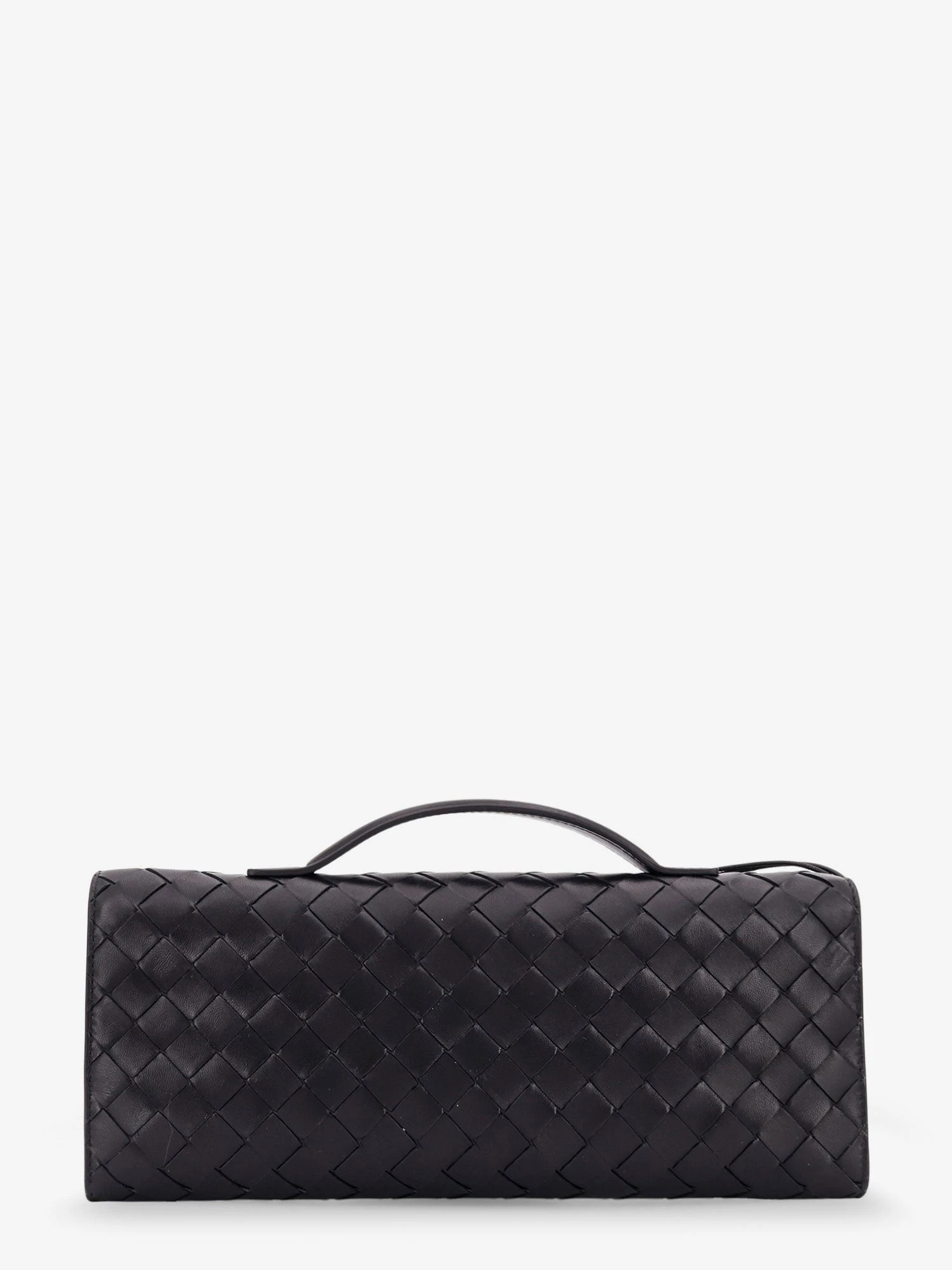 Andiamo Leather Clutch with Intrecciato Pattern.webp