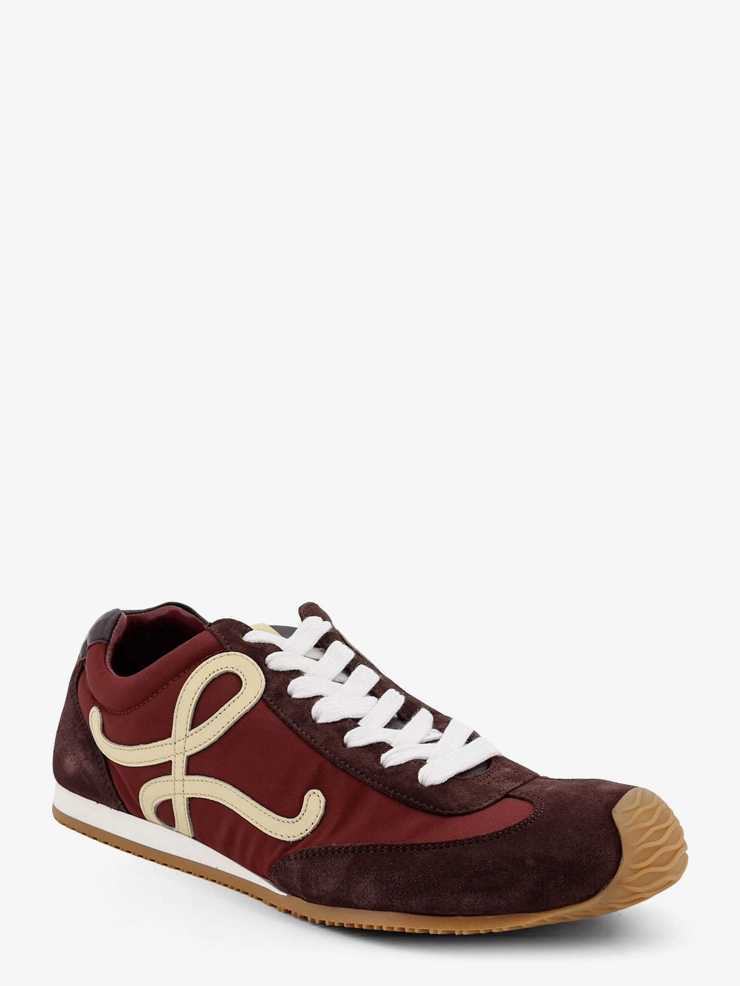Ballet Runner 2.0 nylon and suede sneakers with side logo.webp