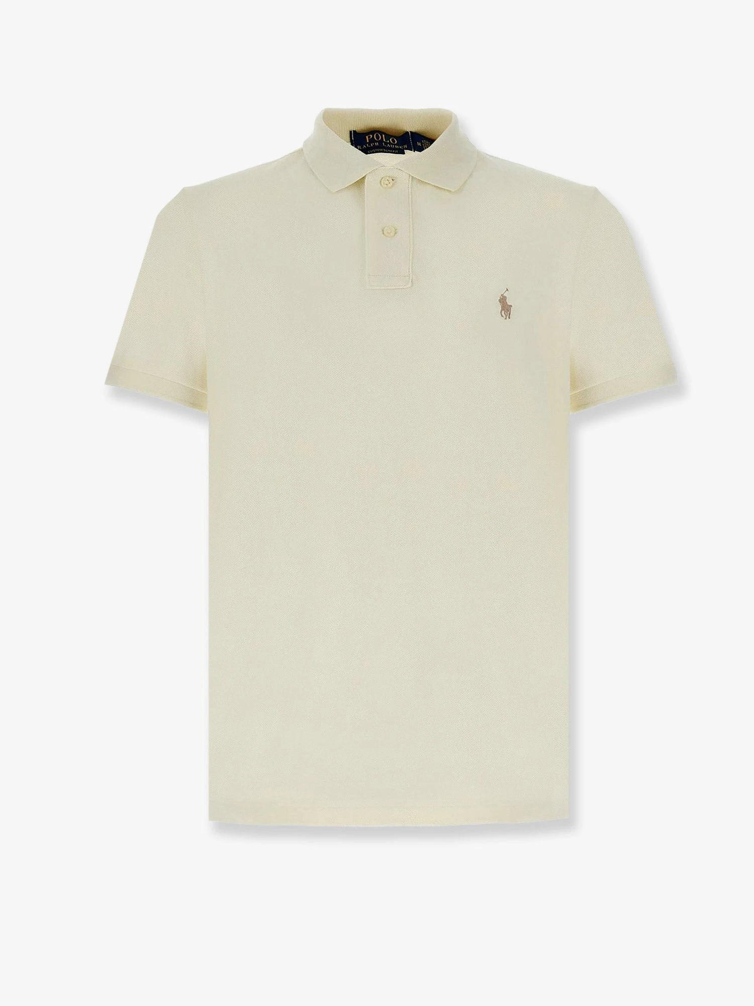 Cotton polo shirt with embroidered logo on the front.webp