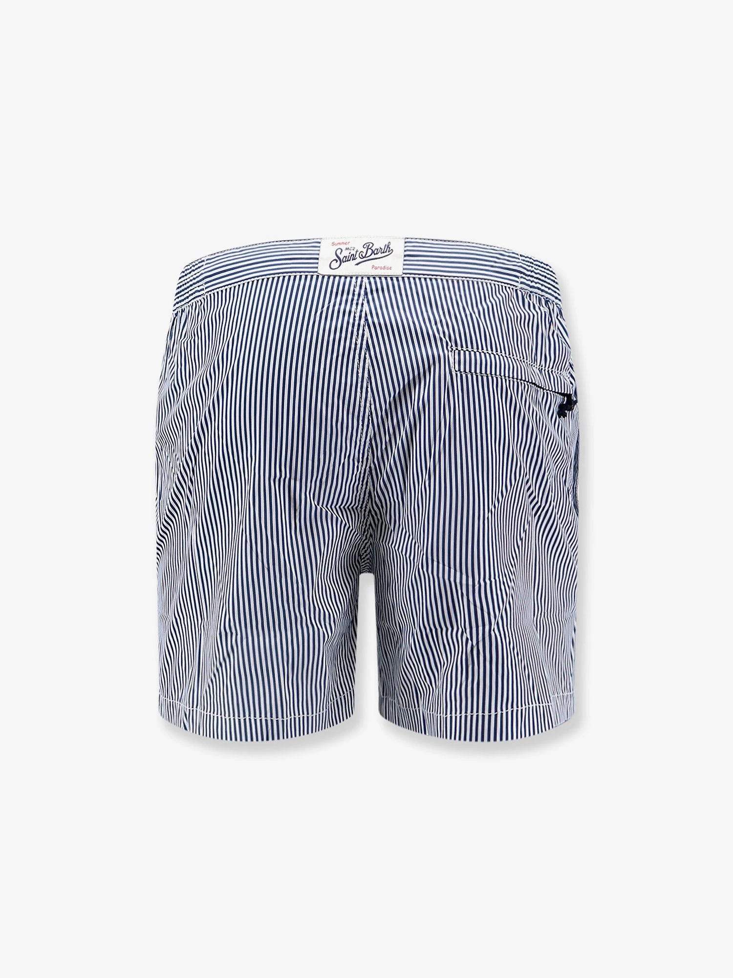 Harrys nylon swim shorts with striped print.webp