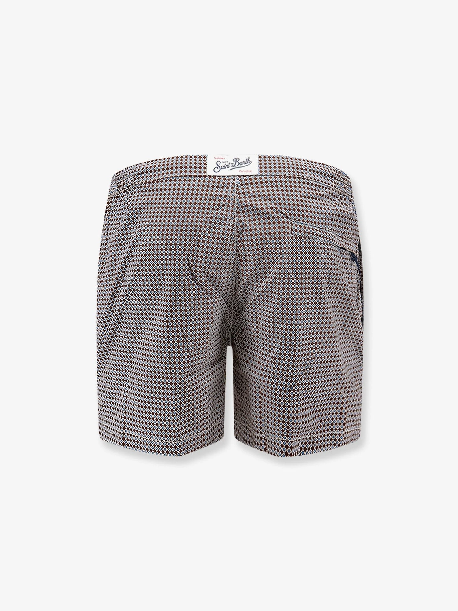 Nylon swim shorts with micro-pattern.webp