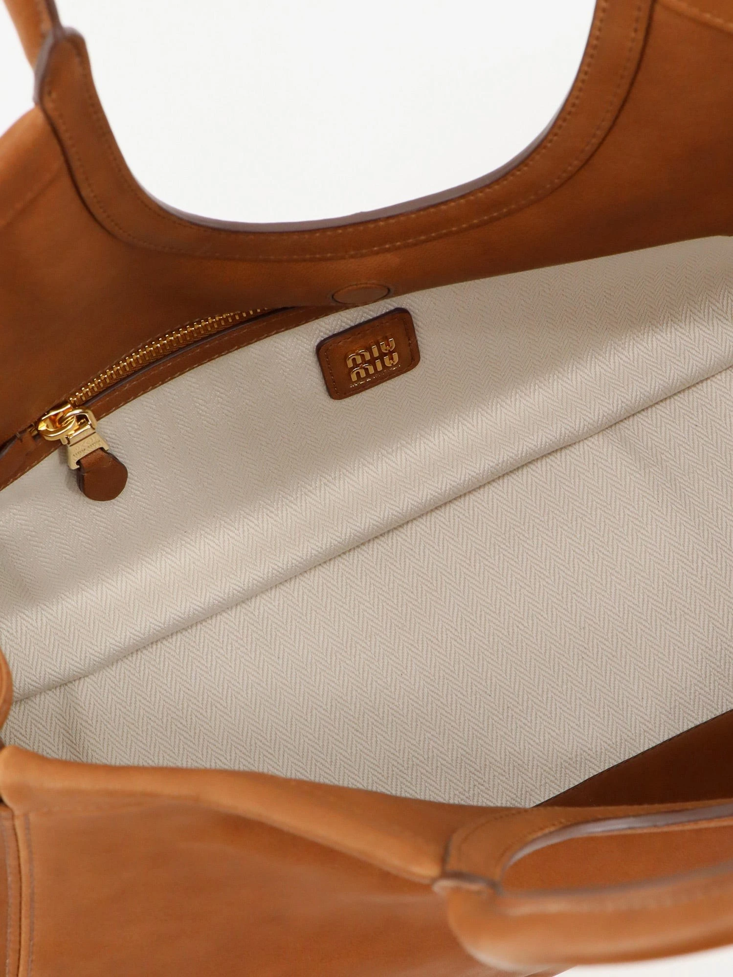 Ivy leather handbag with front lettering logo.webp