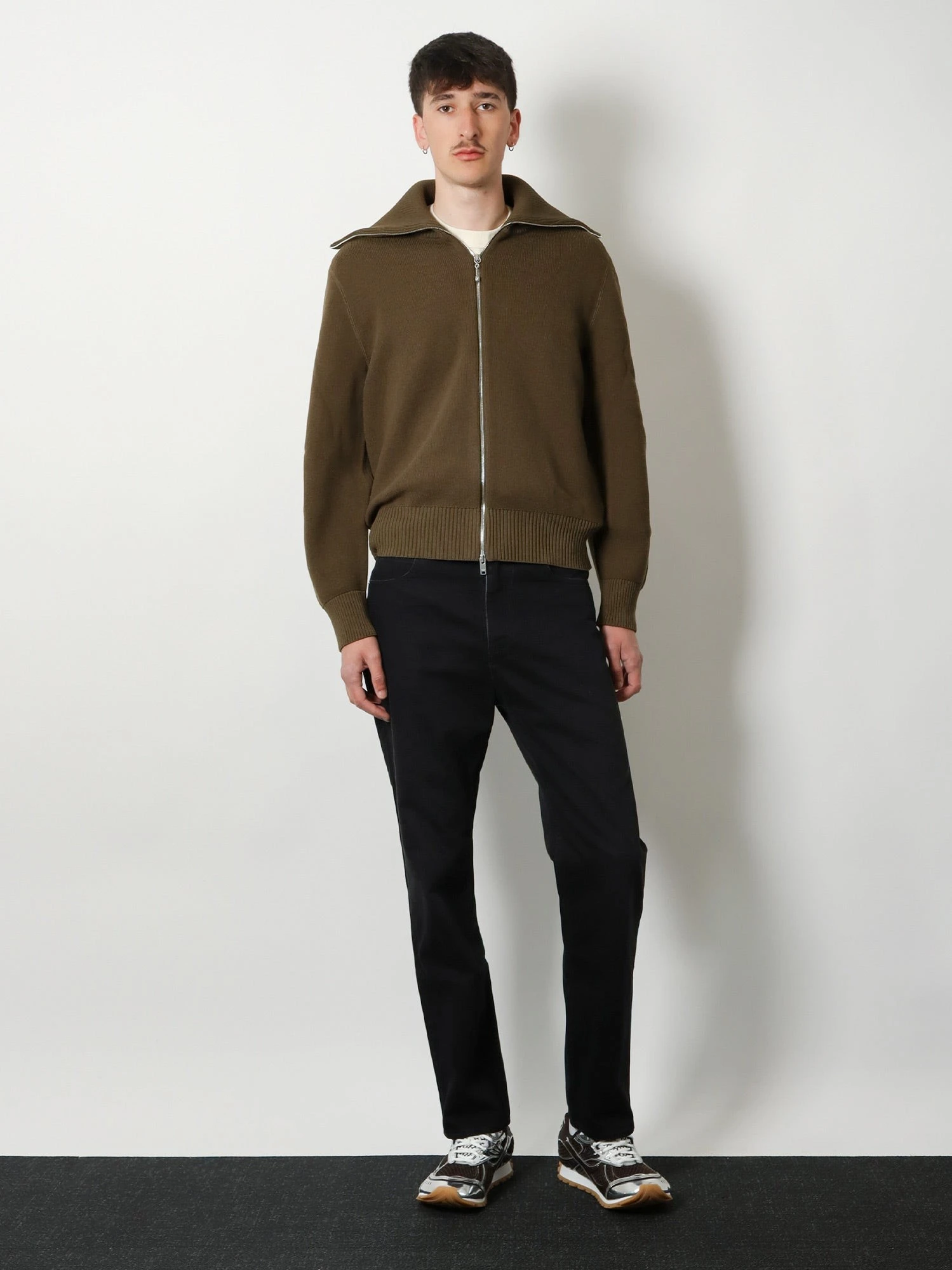 Wool and cotton cardigan