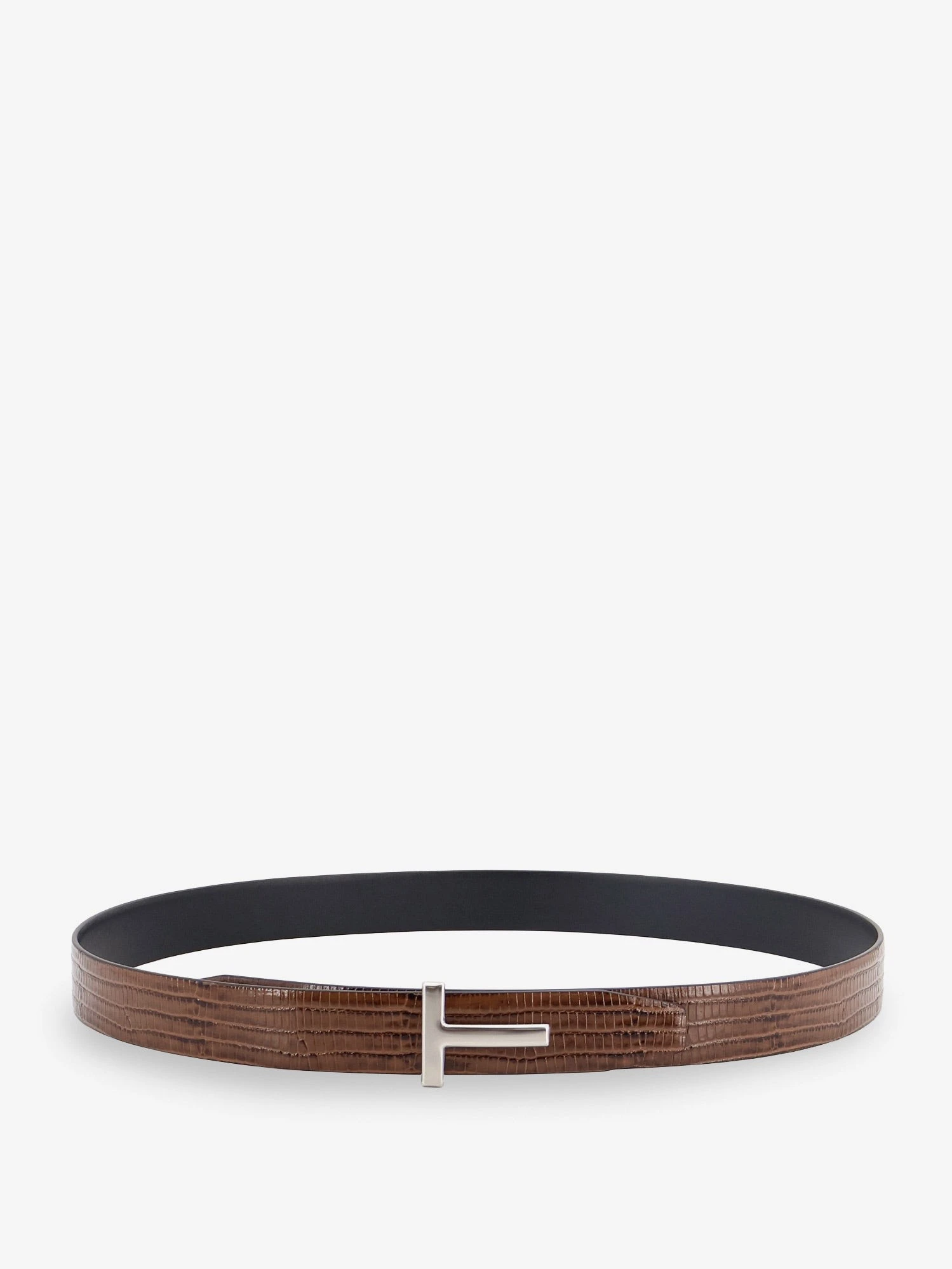 Crocodile-effect leather belt.webp