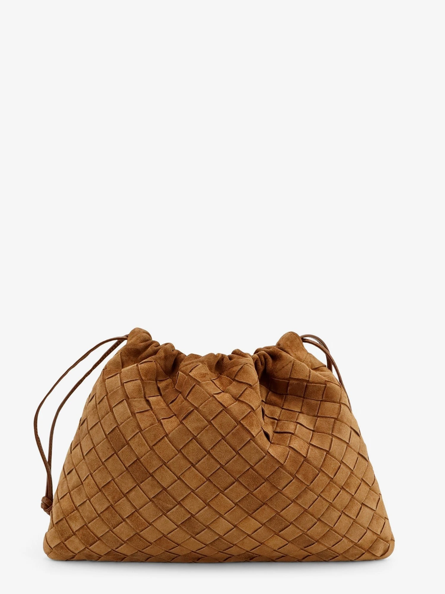 Medium Dustbag in suede with Intrecciato effect.webp