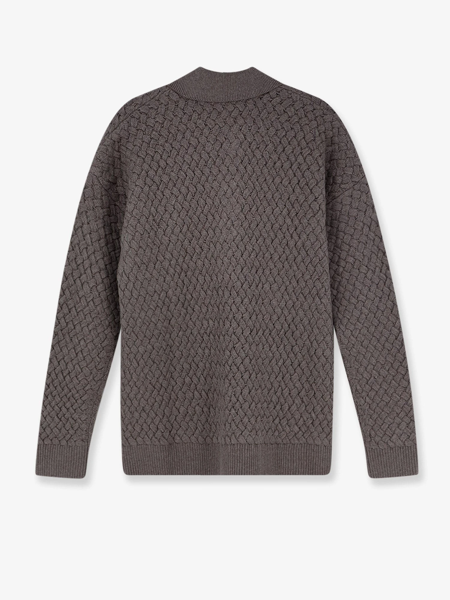 Wool sweater with Intrecciato motif
