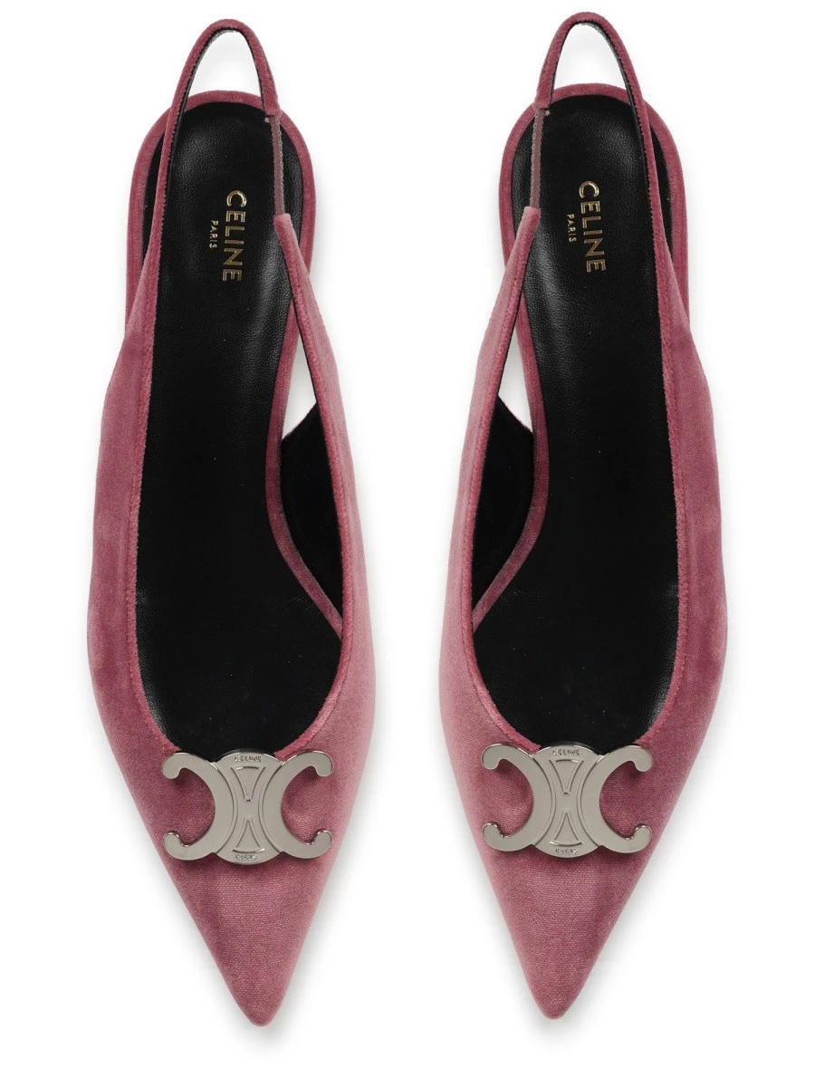 alma triomphe velvet flat slingback 05.webp