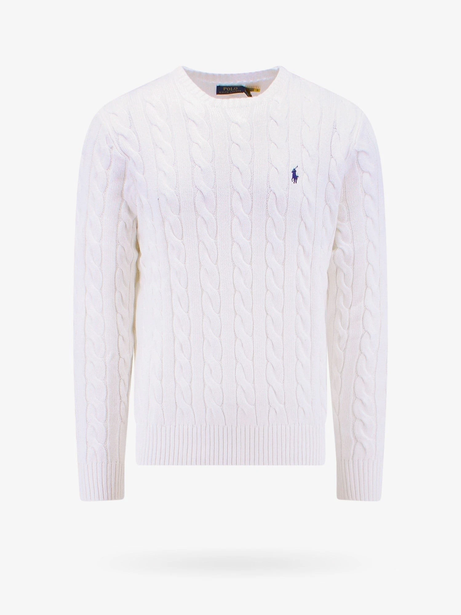 Cable knit sweater with iconic embroidery