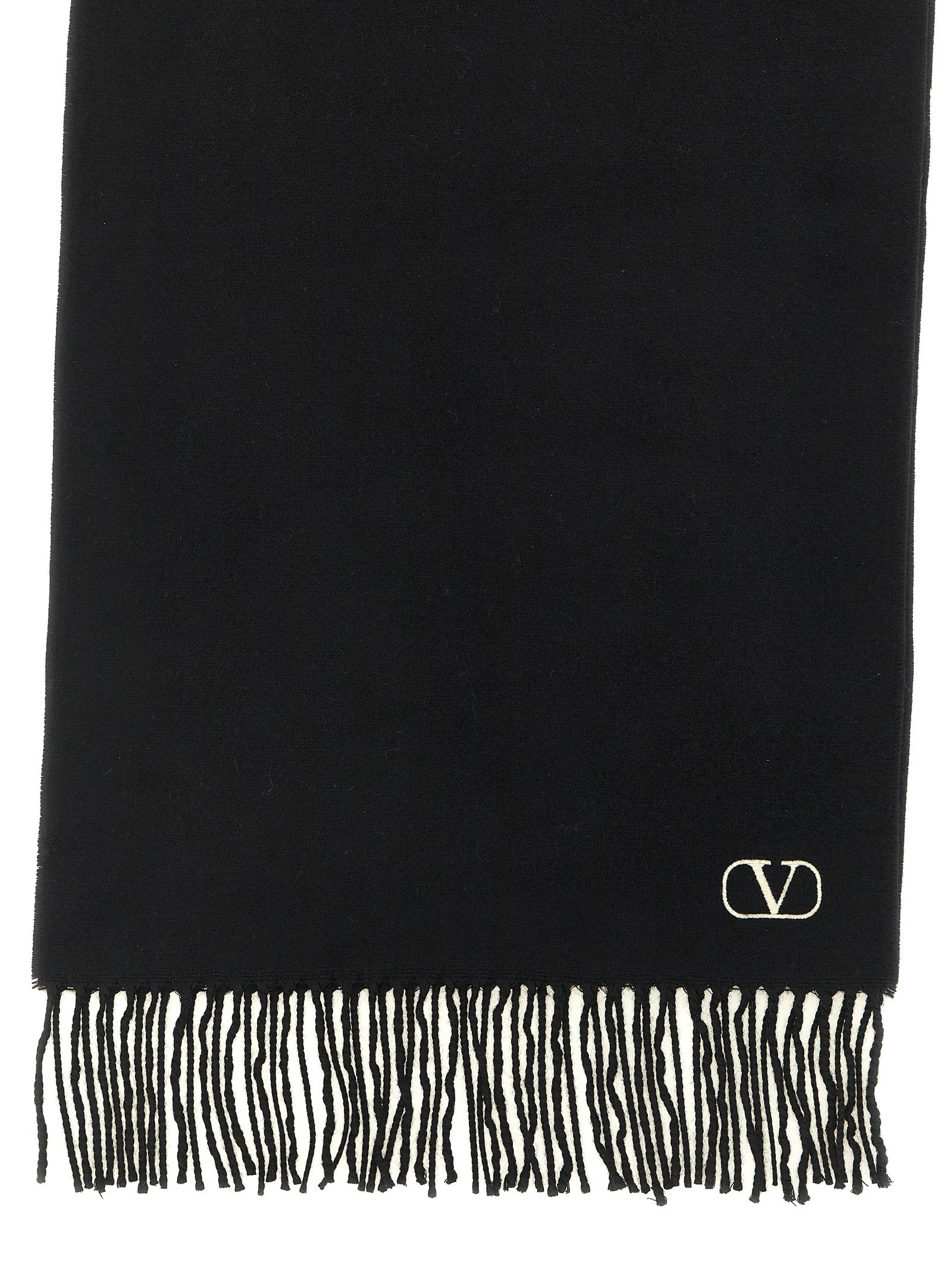 Cashmere scarf Valentino Garavani with fringes