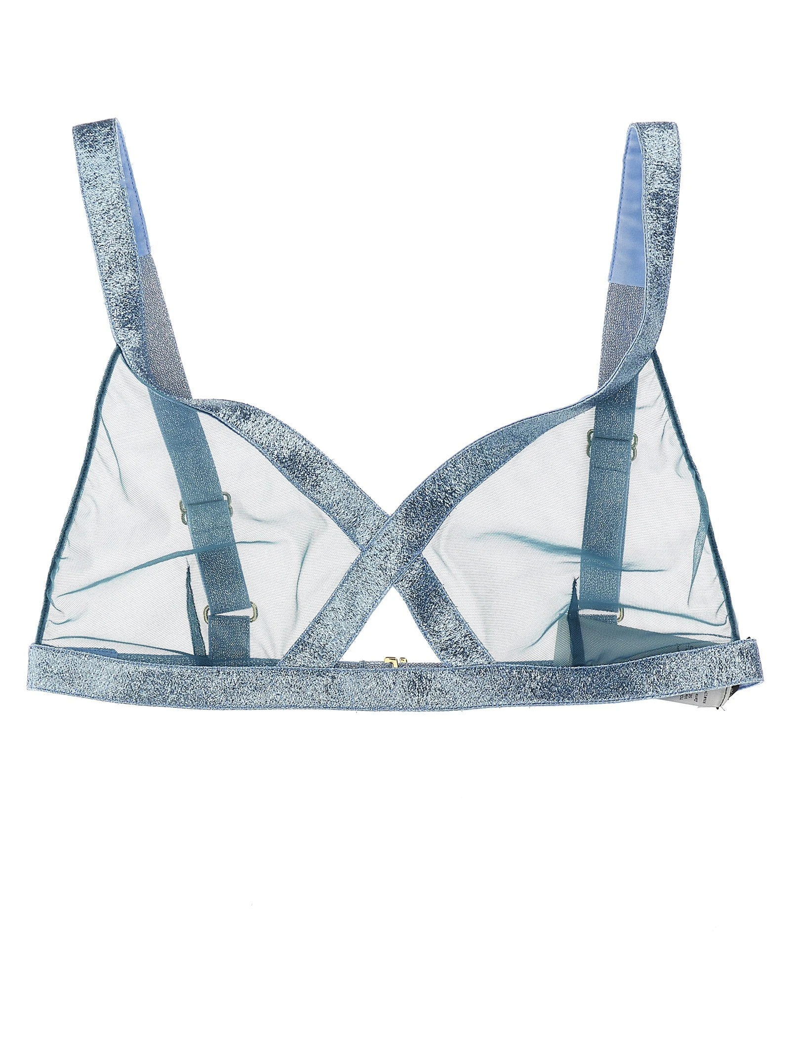 Iridescent sable tulle top