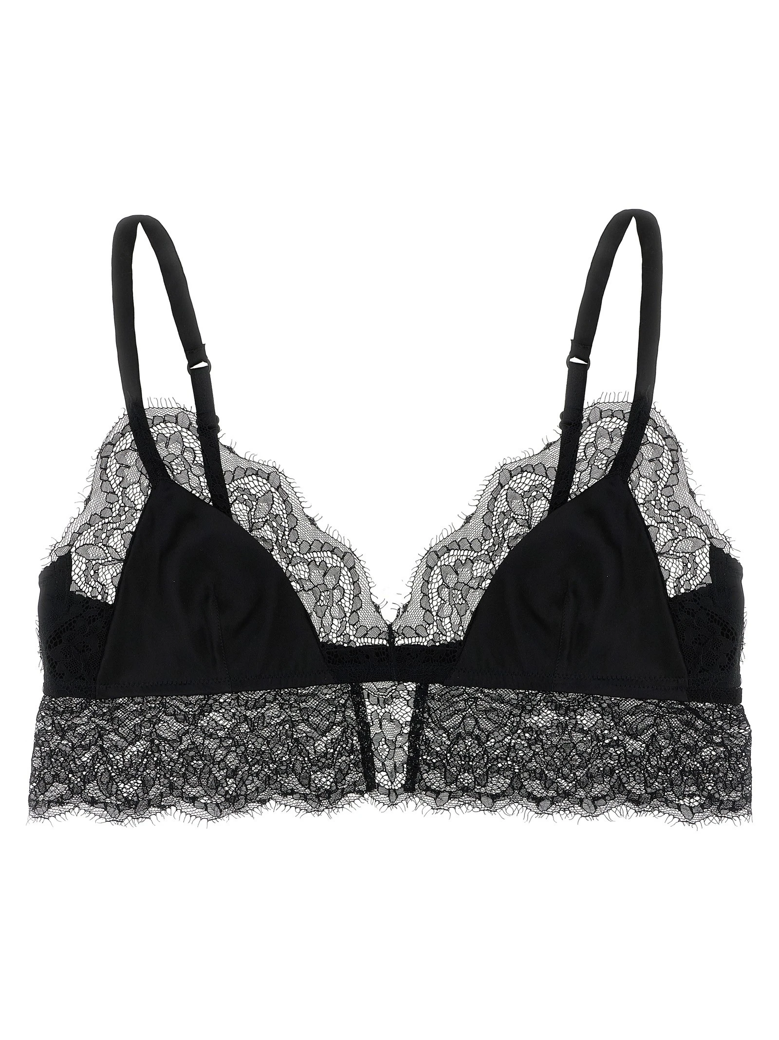 Lace satin bra