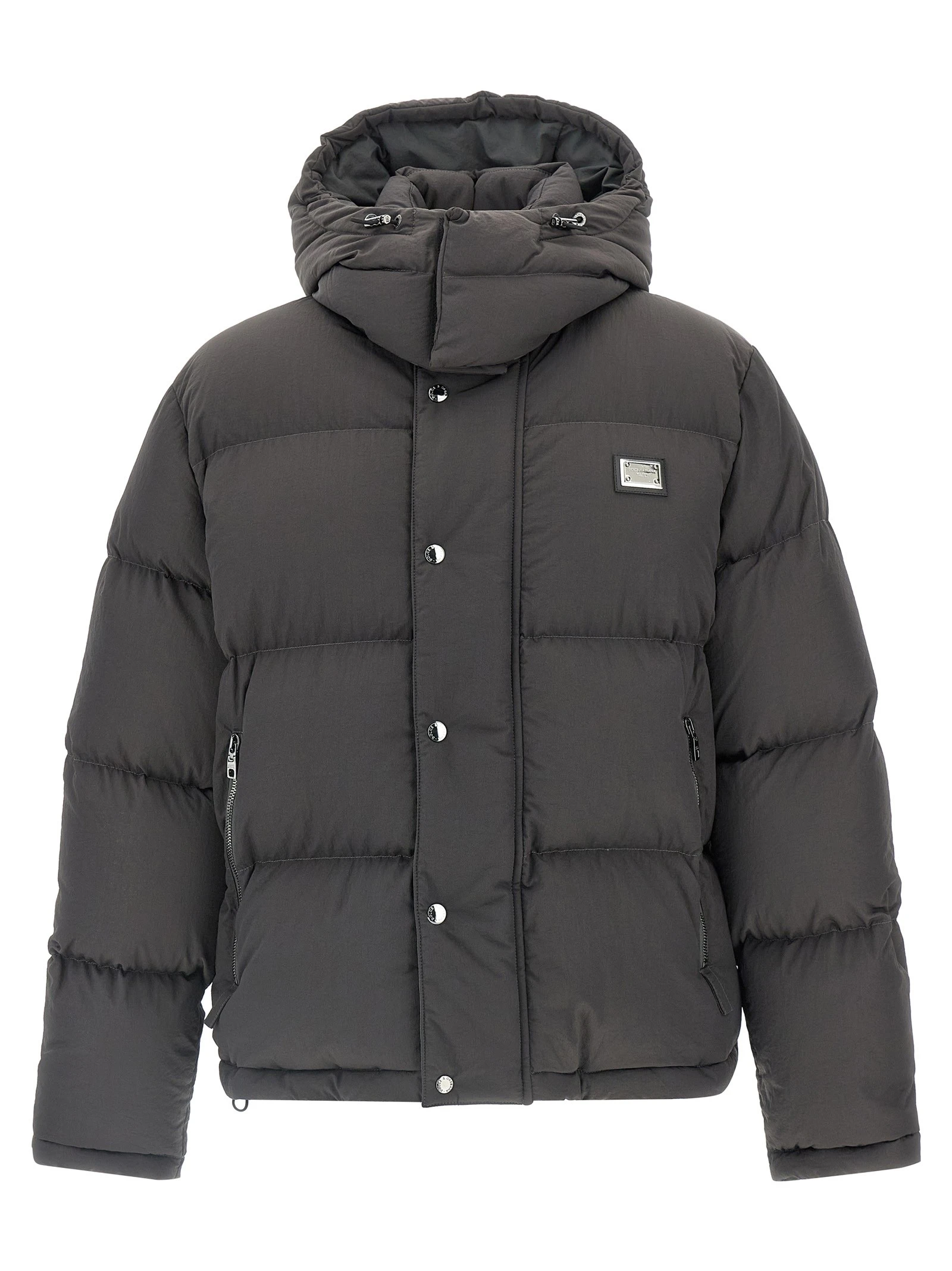 Logo patch down jacket