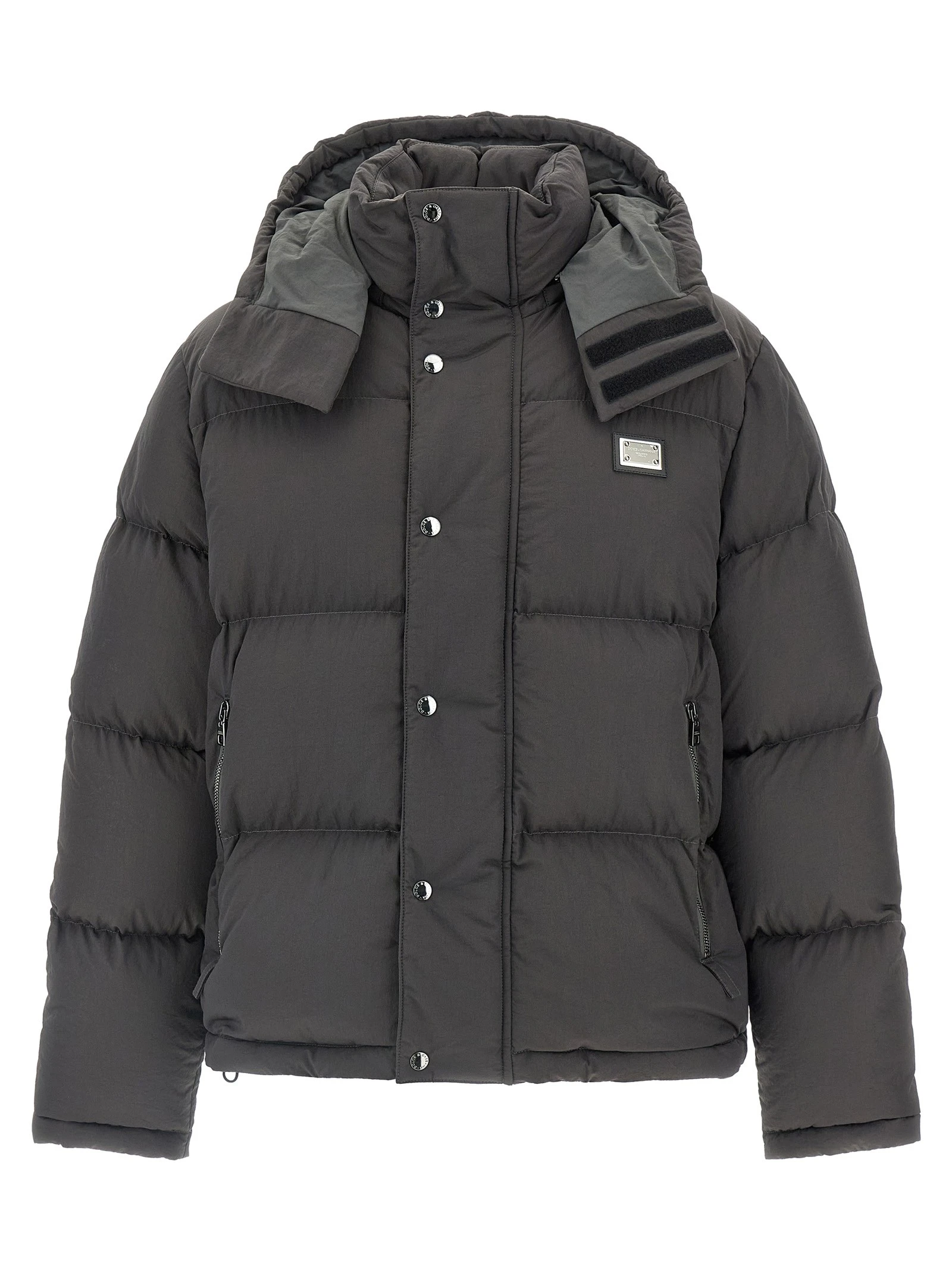 Logo patch down jacket