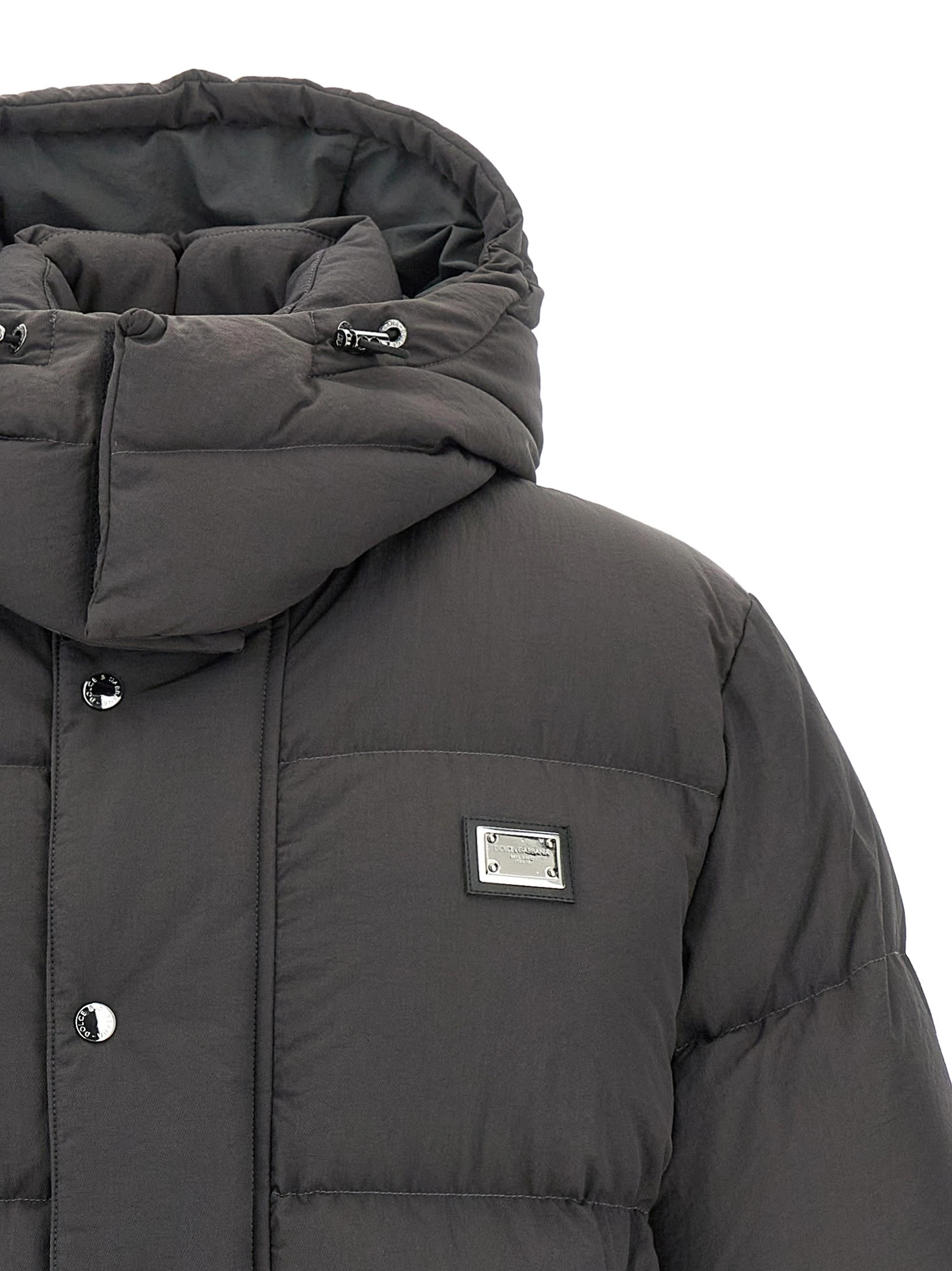Logo patch down jacket