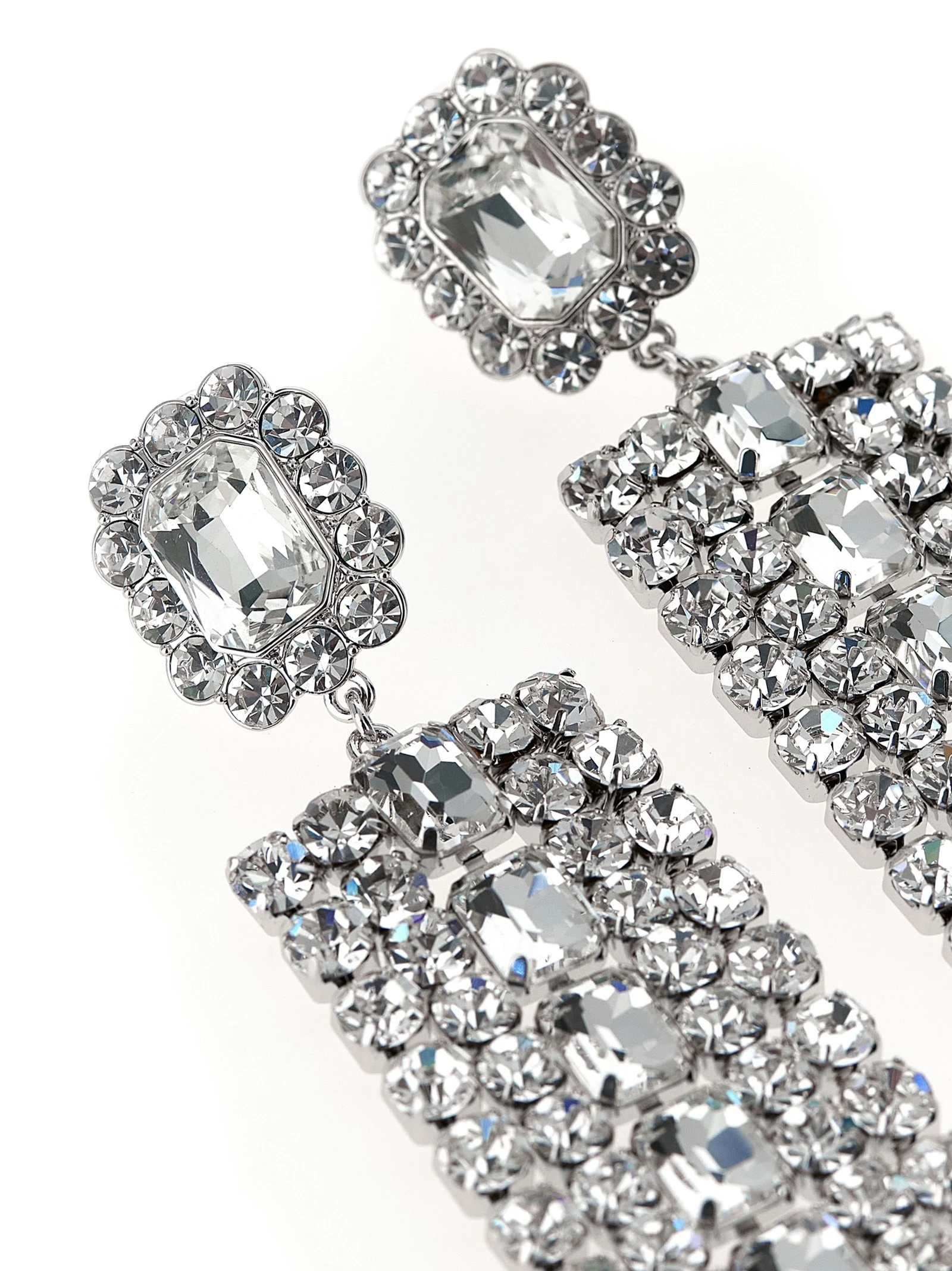 'Multi Crystal Droplet' earrings