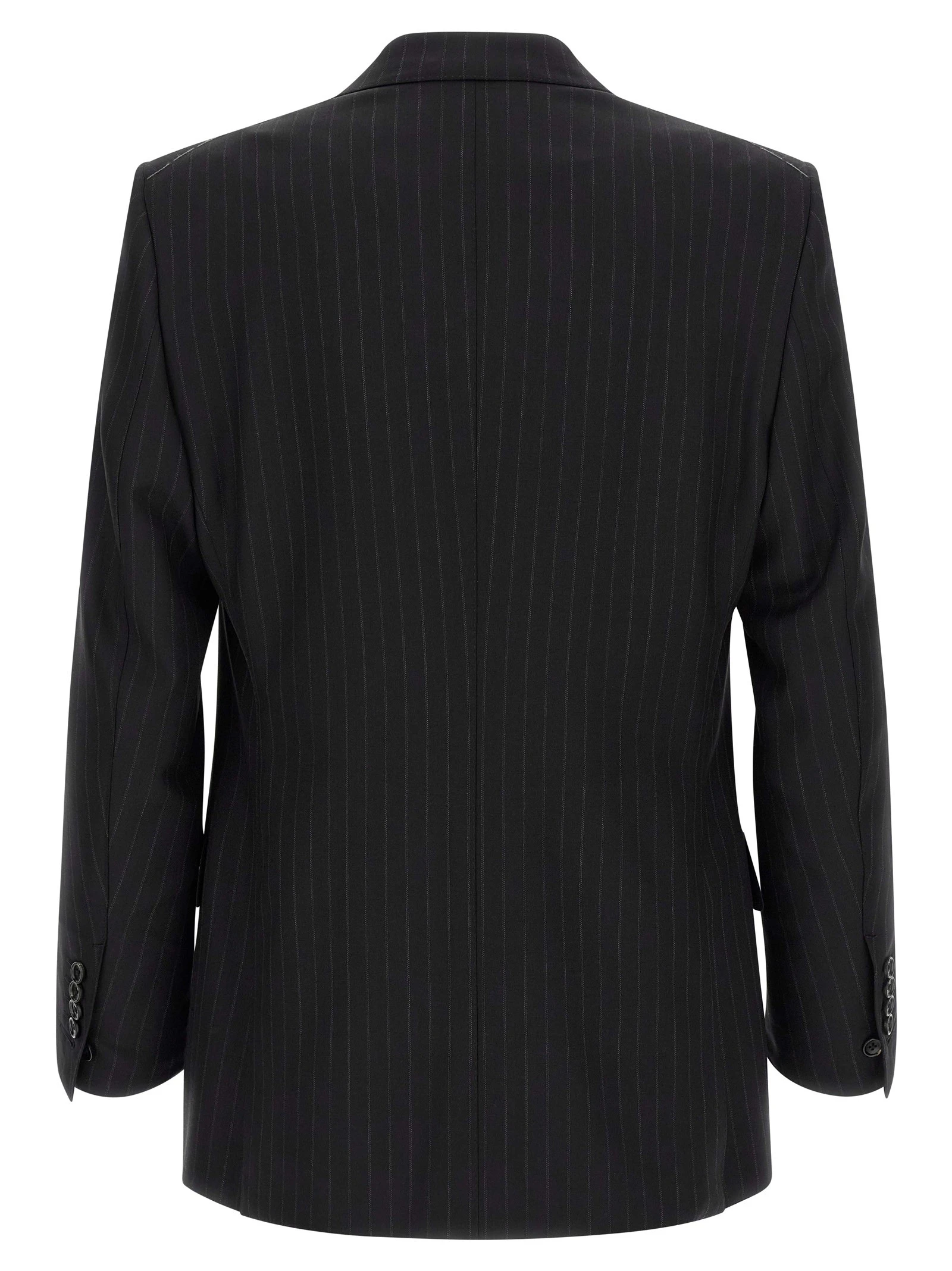 Pinstriped double-breasted dress