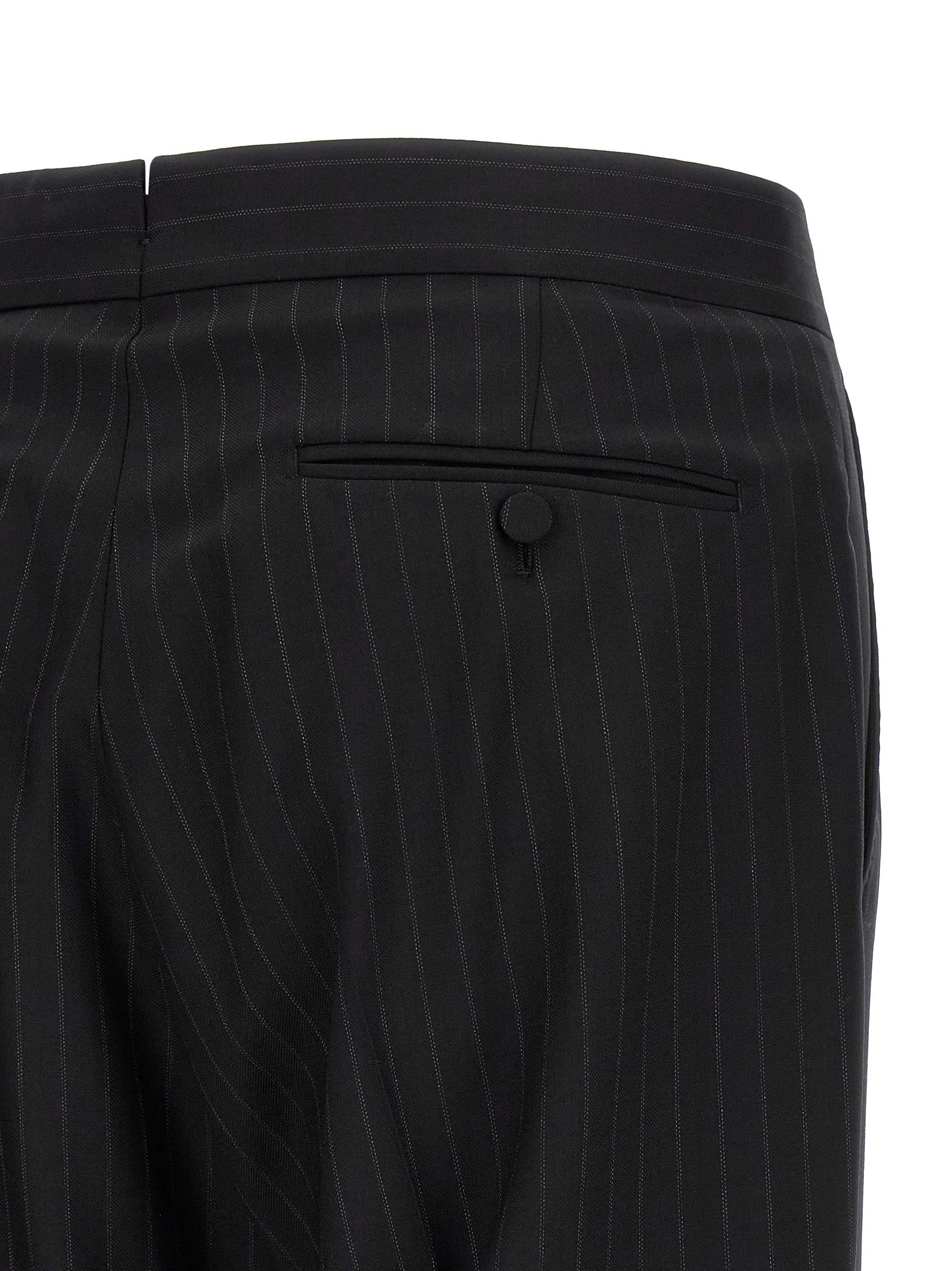 Pinstriped double-breasted dress