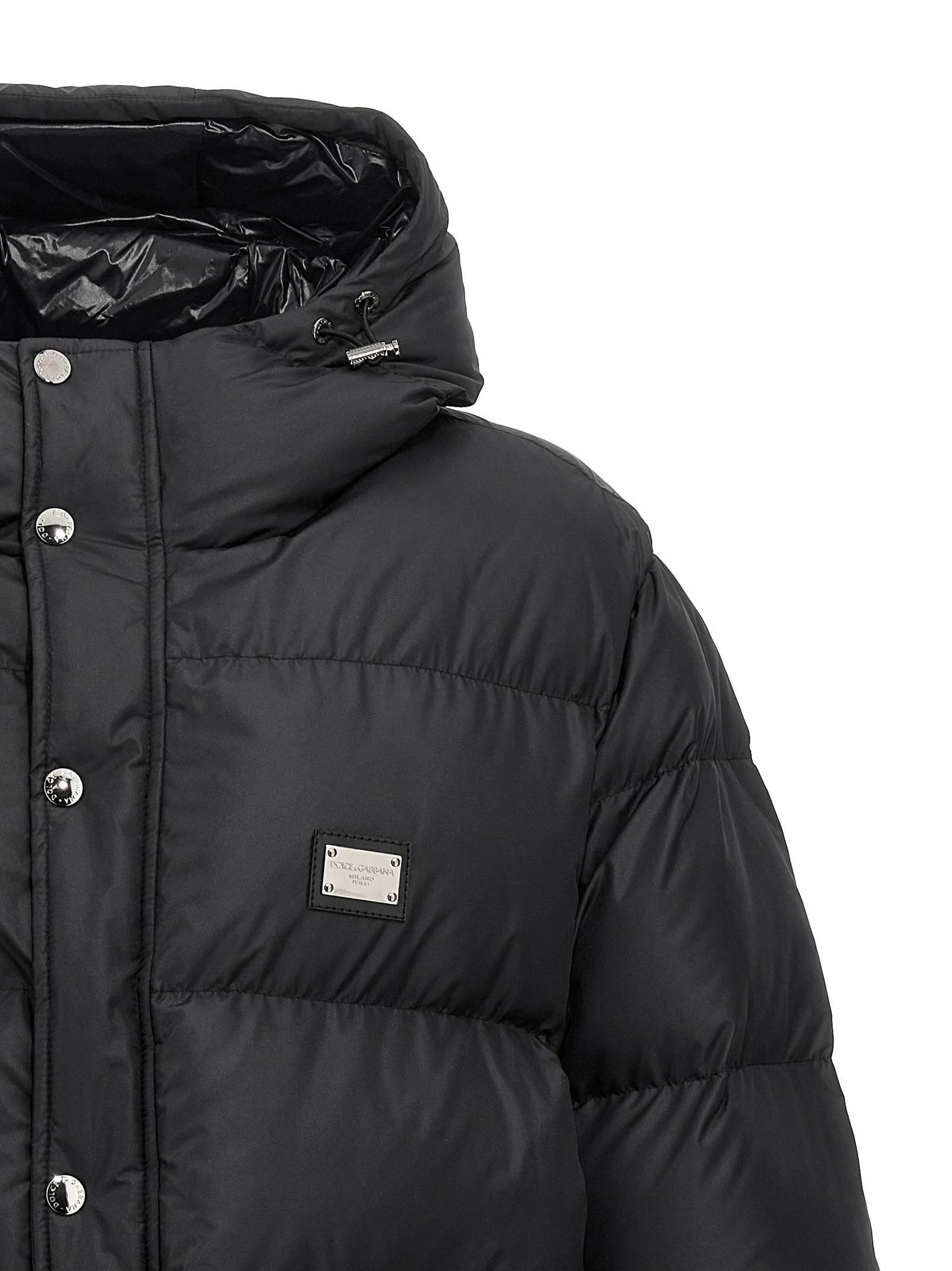 Logo plate down jacket