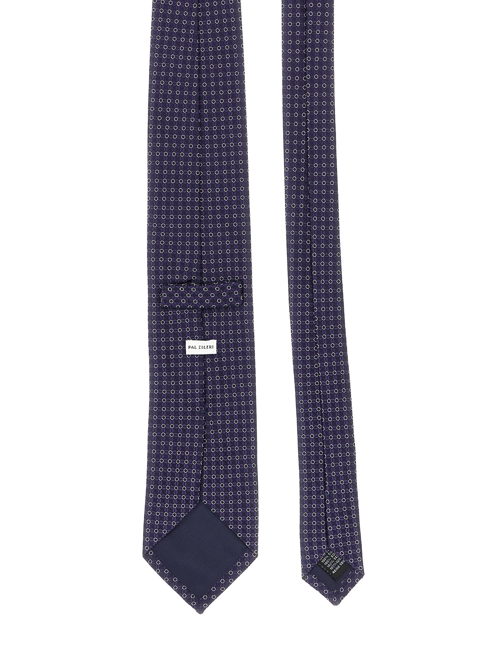 Patterned silk tie