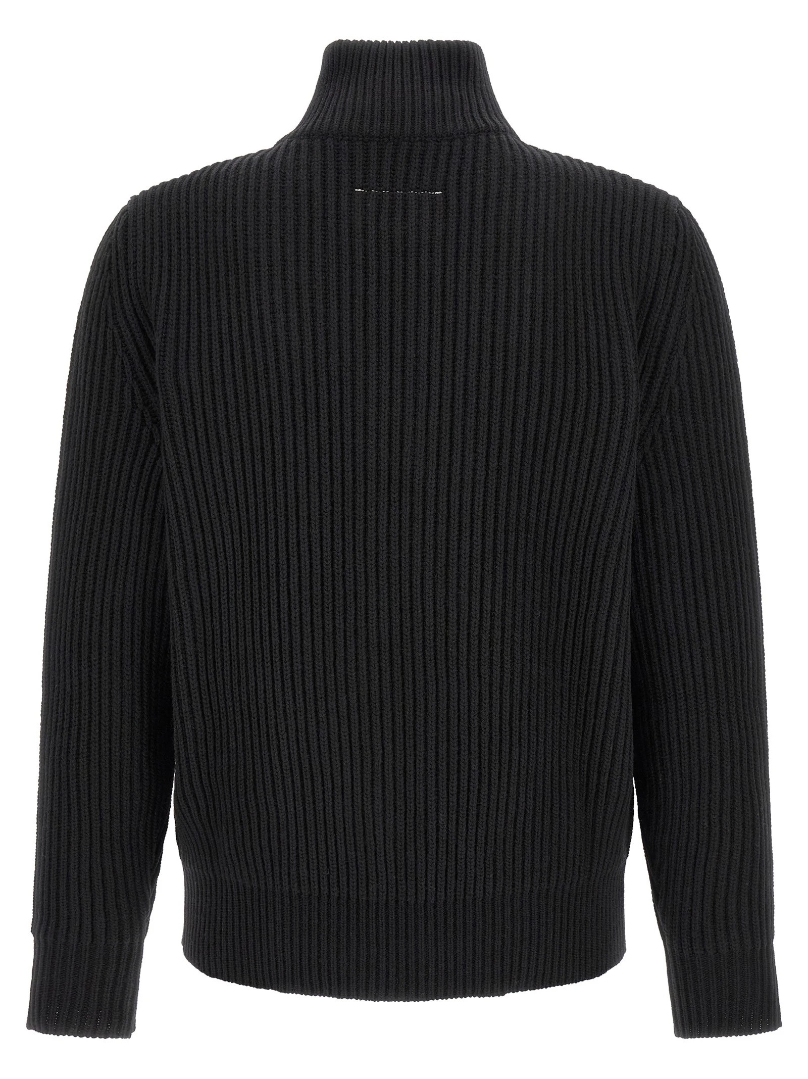 Ribbed wool blend cardigan