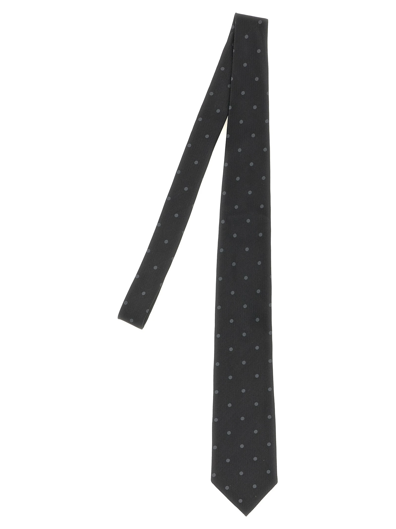Polka dot silk tie
