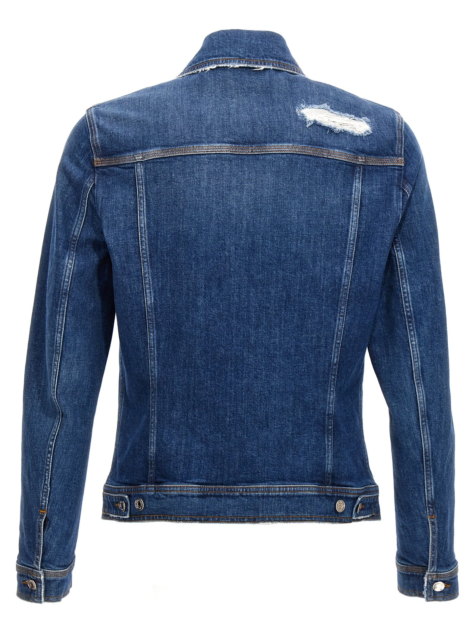 Denim jacket with used effect