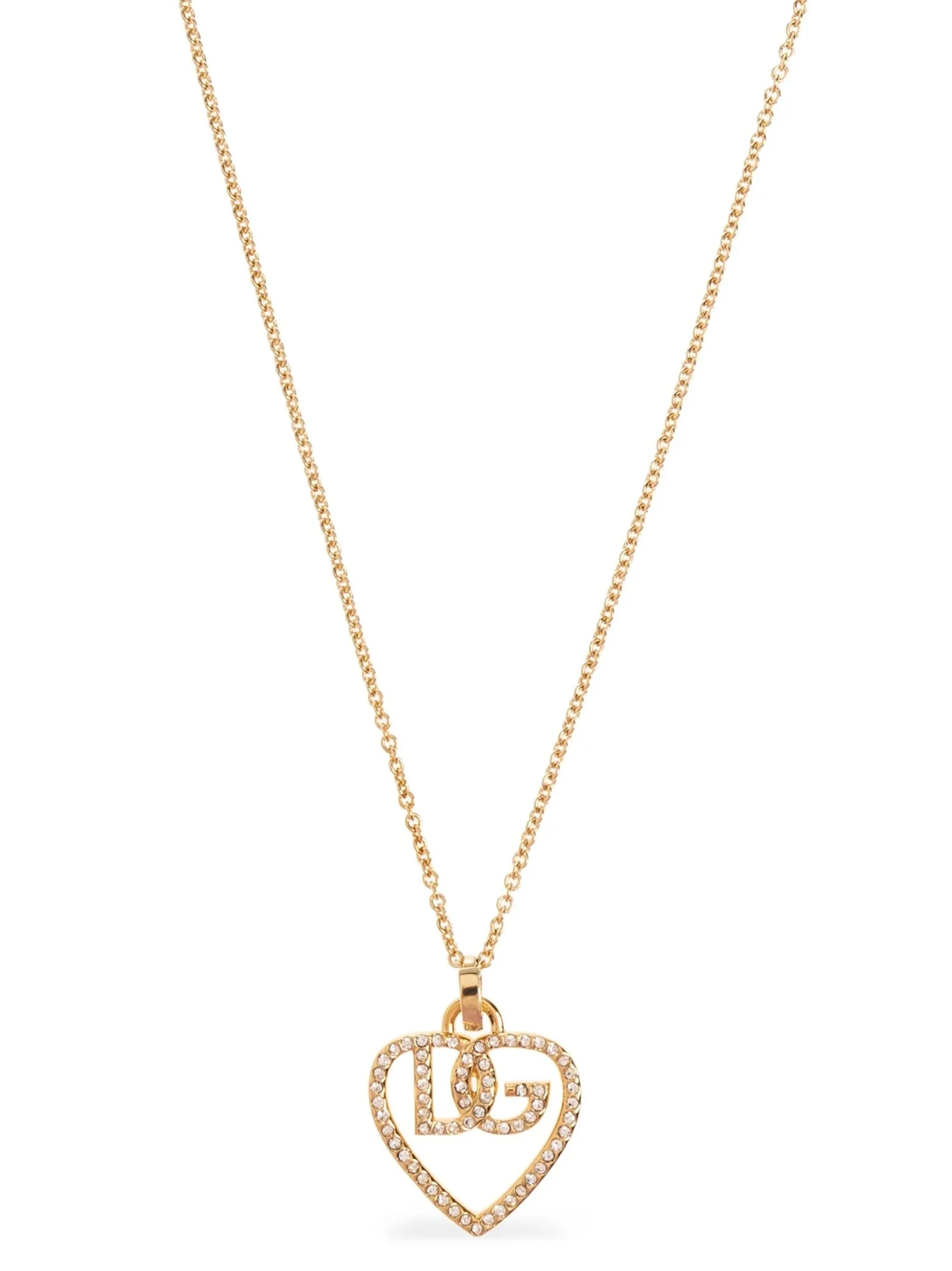 Strass logo necklace
