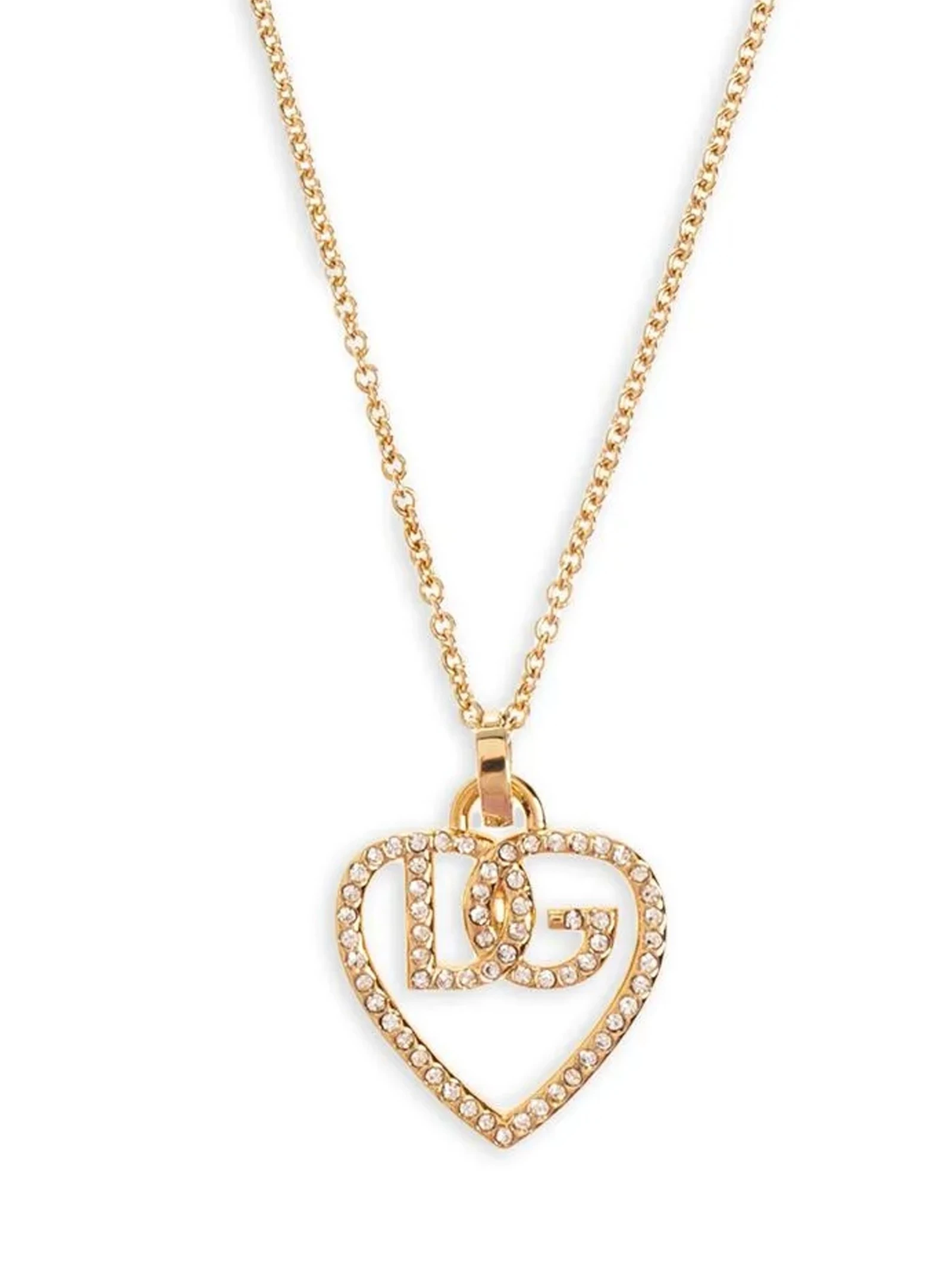 Strass logo necklace