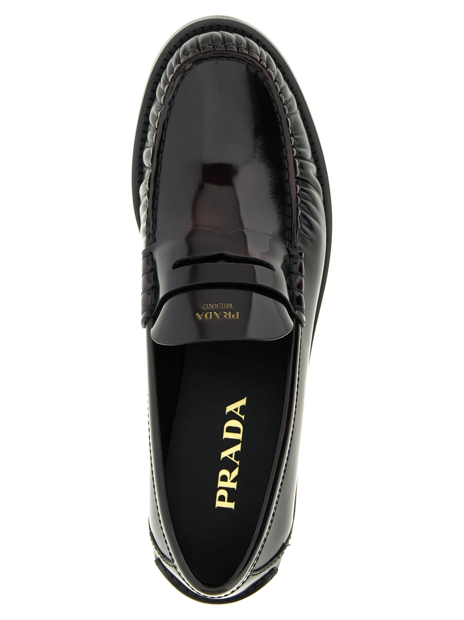 Brushed leather loafers