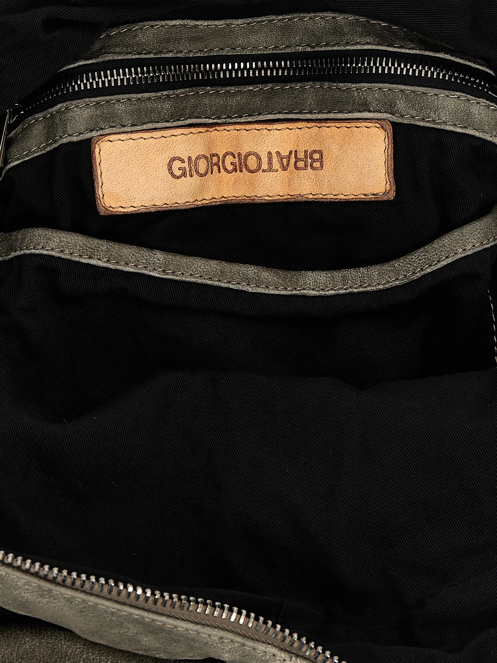 Leather backpack