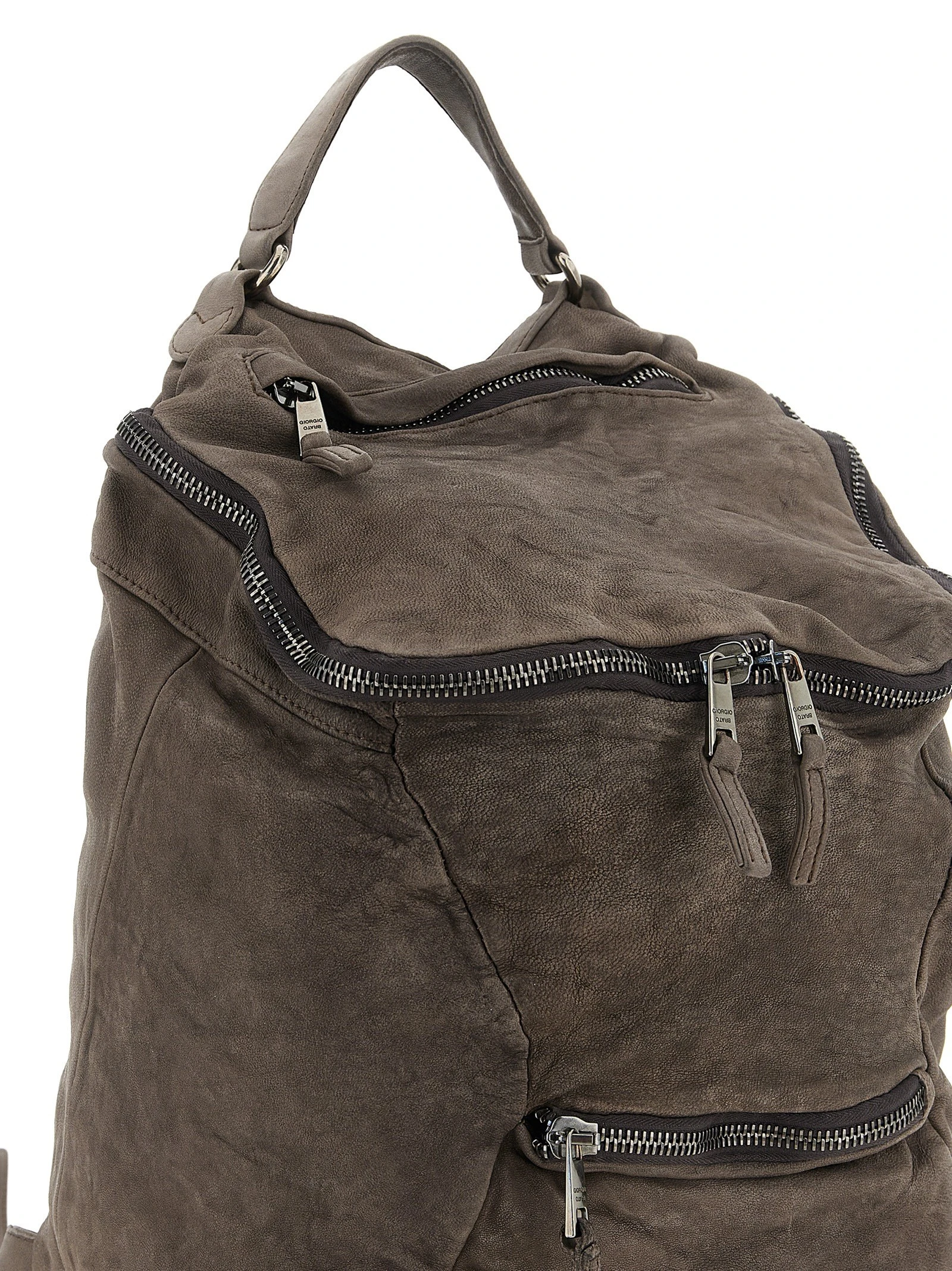 Leather backpack