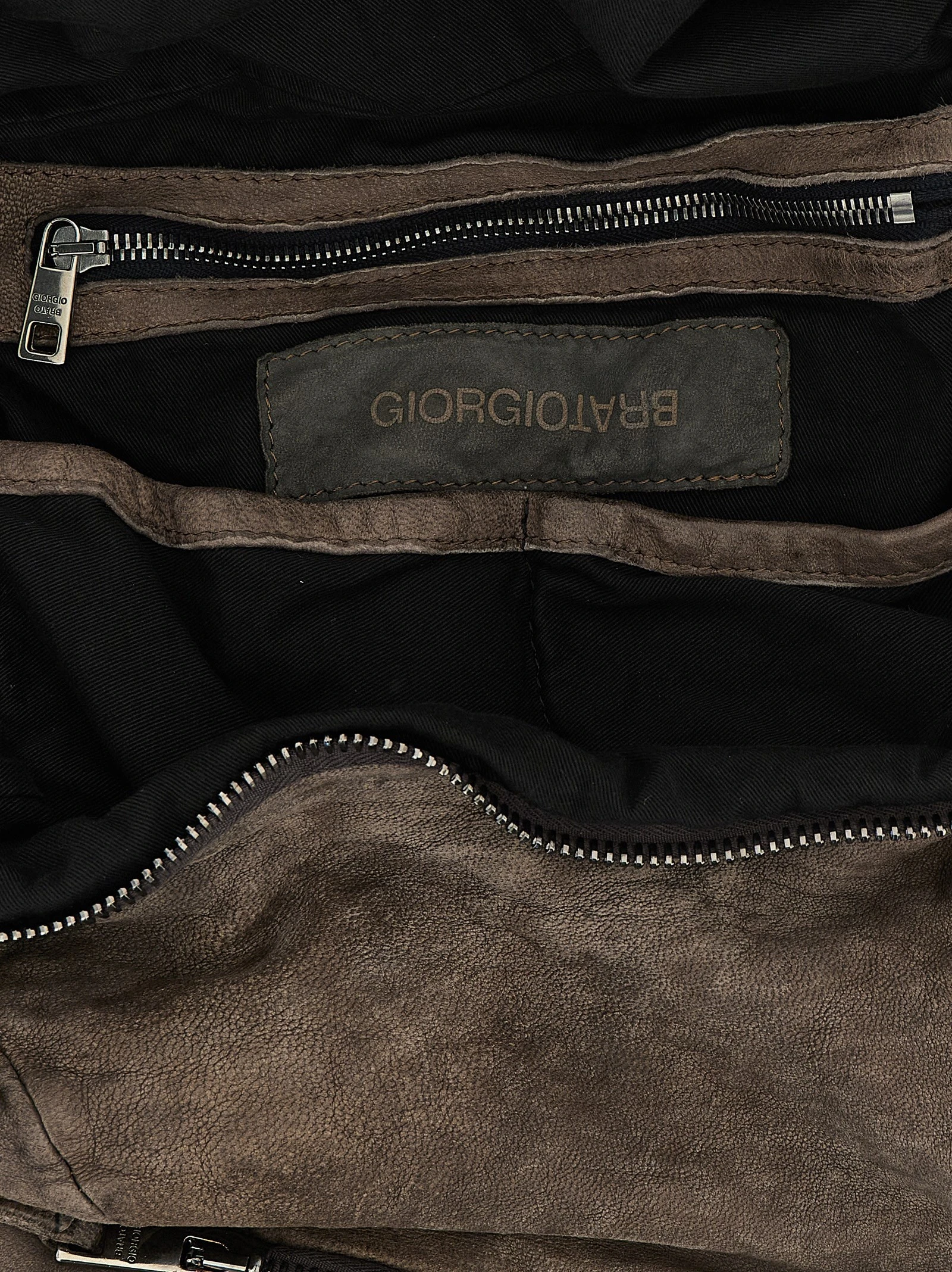 Leather backpack