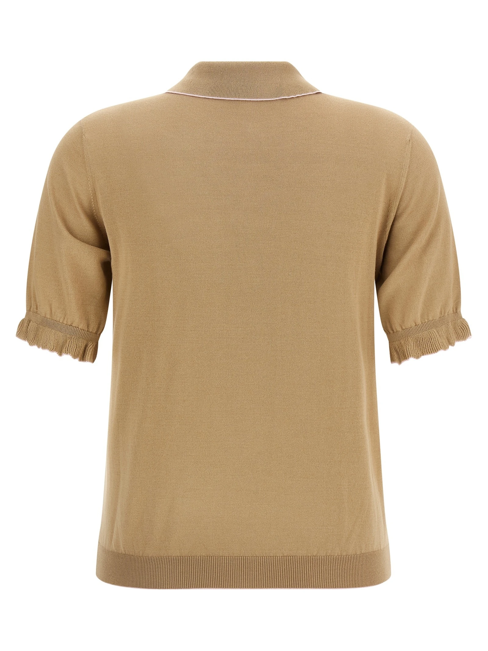 Cotton silk polo shirt