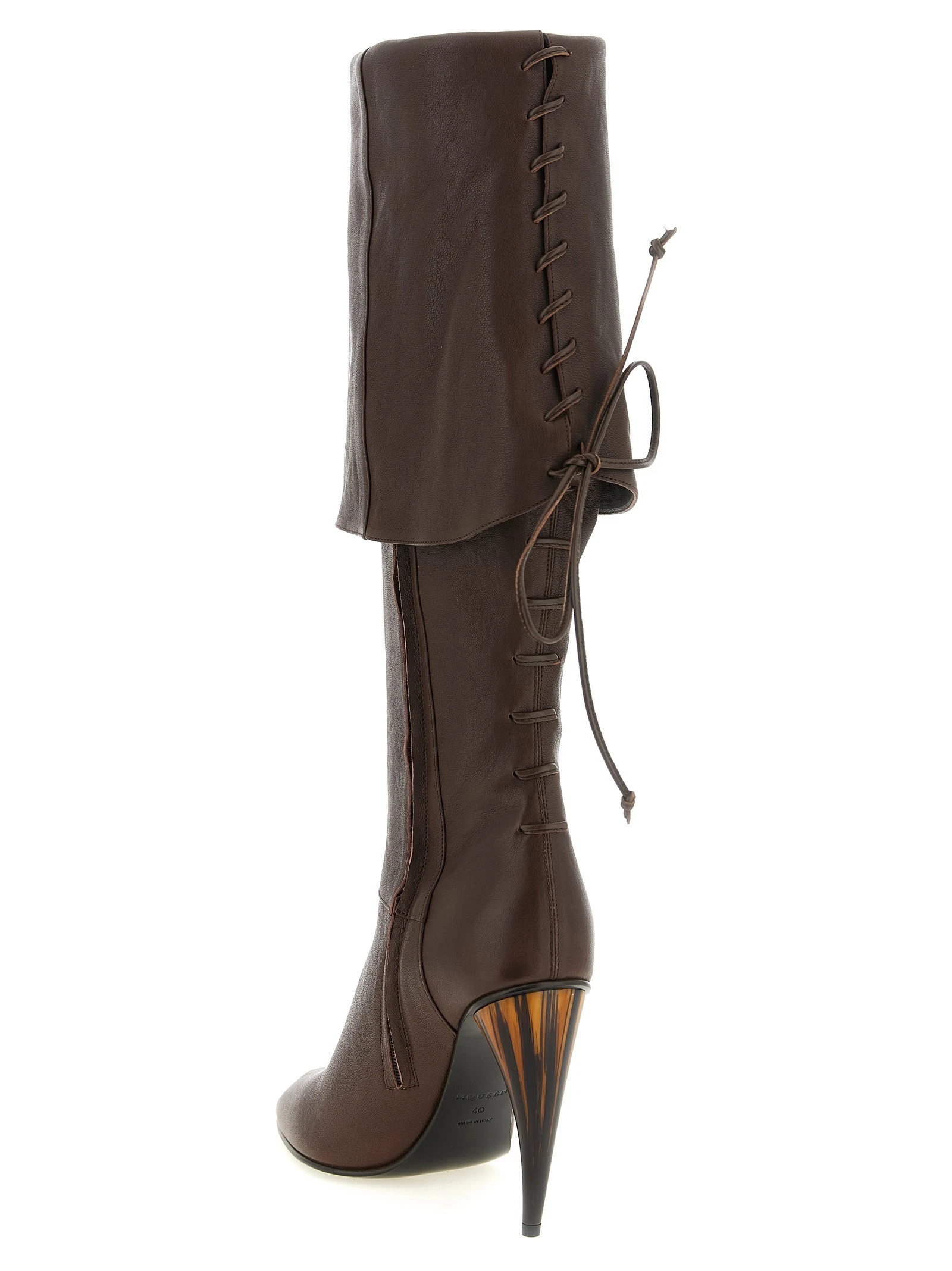 Horn heel boots