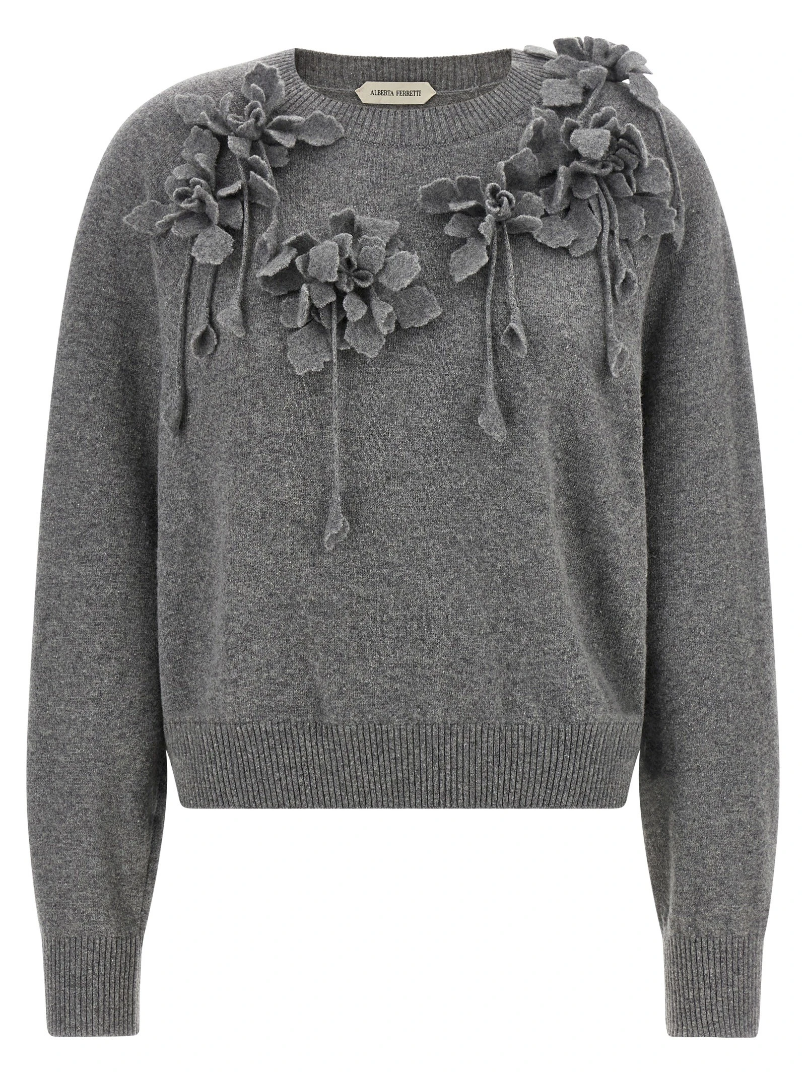 Embroidered flower sweater