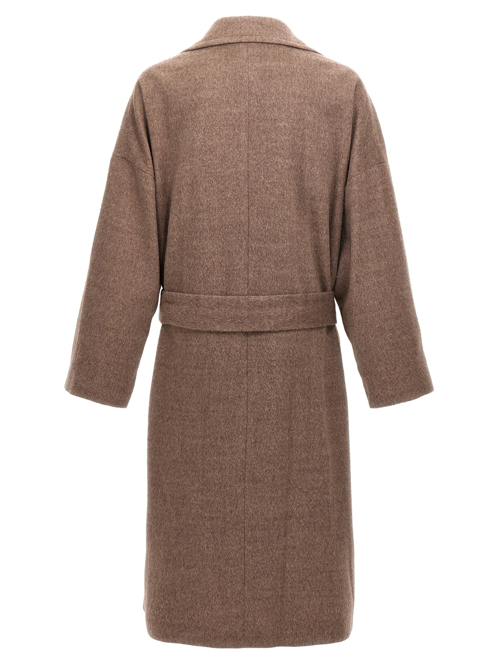 Single-breasted wool coat