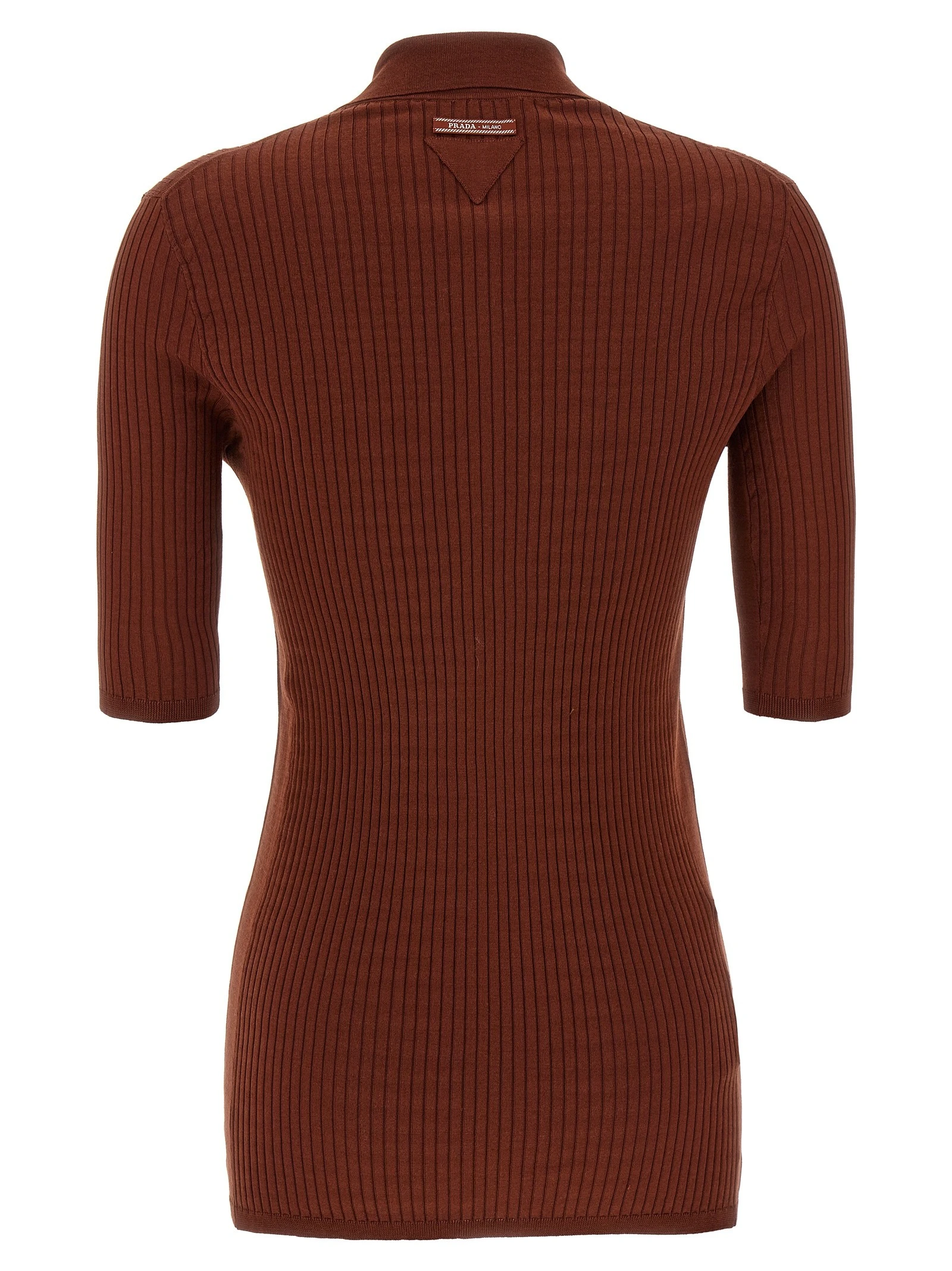 Ribbed polo shirt
