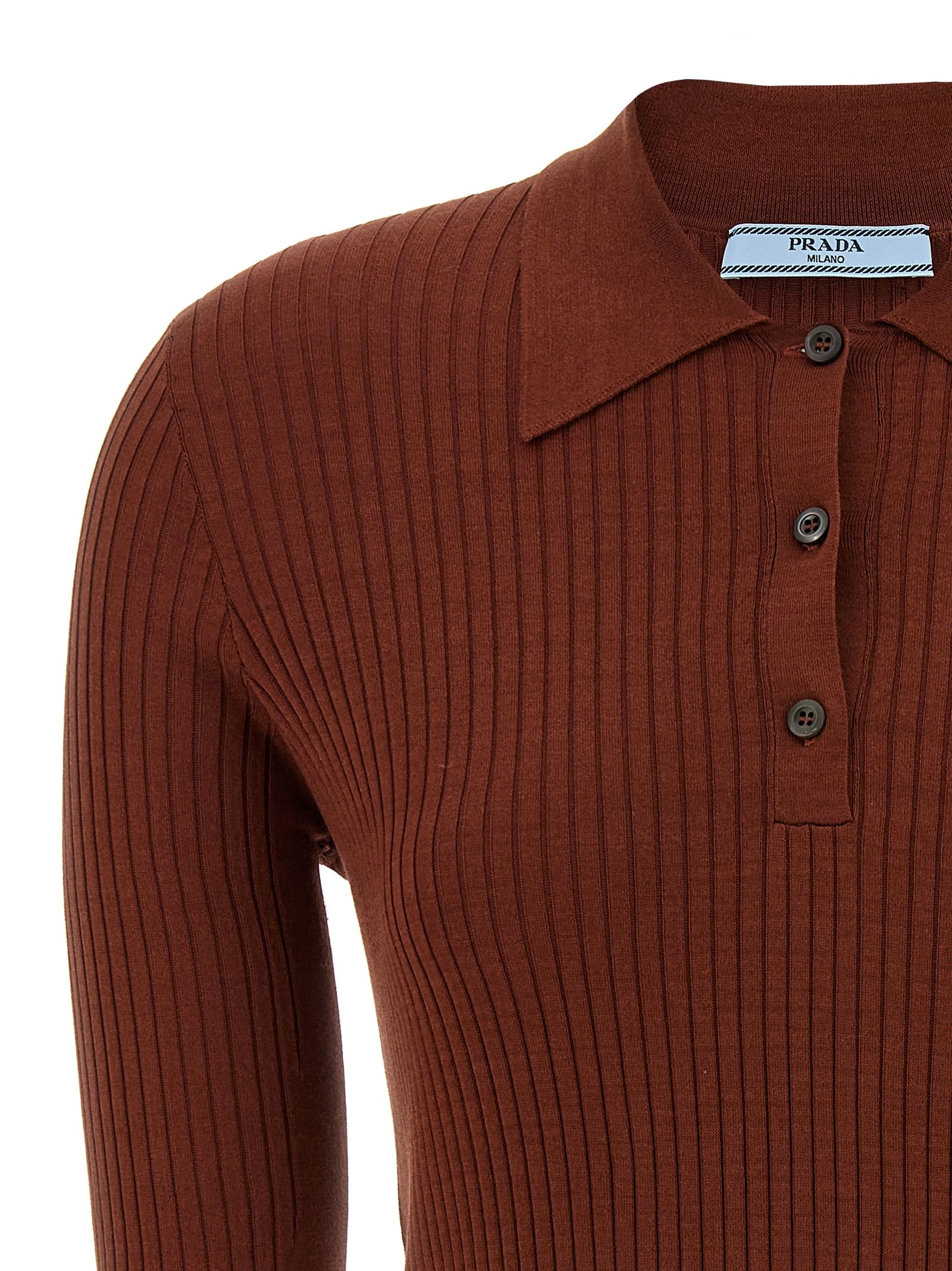 Ribbed polo shirt