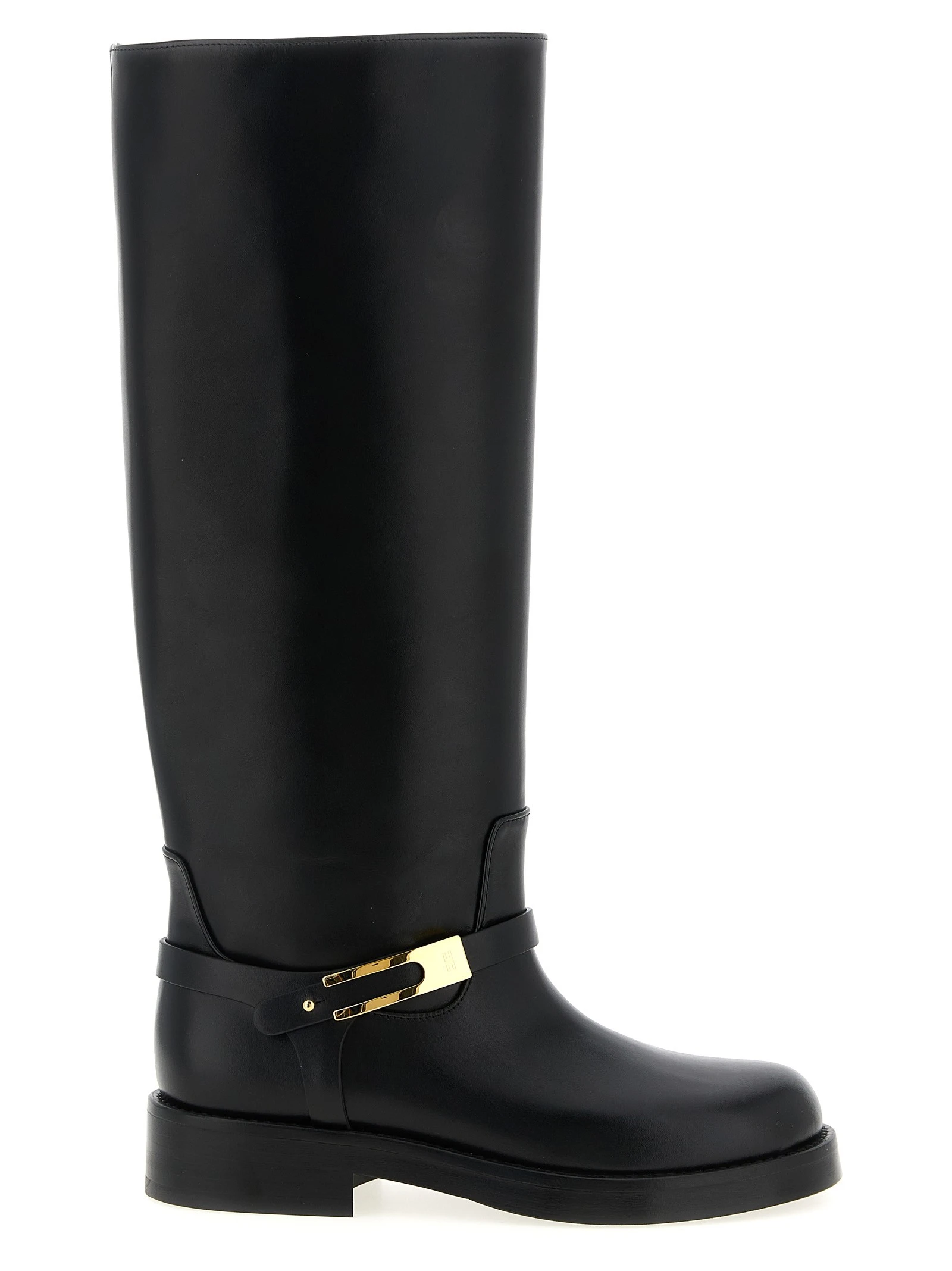 Logo strap boots