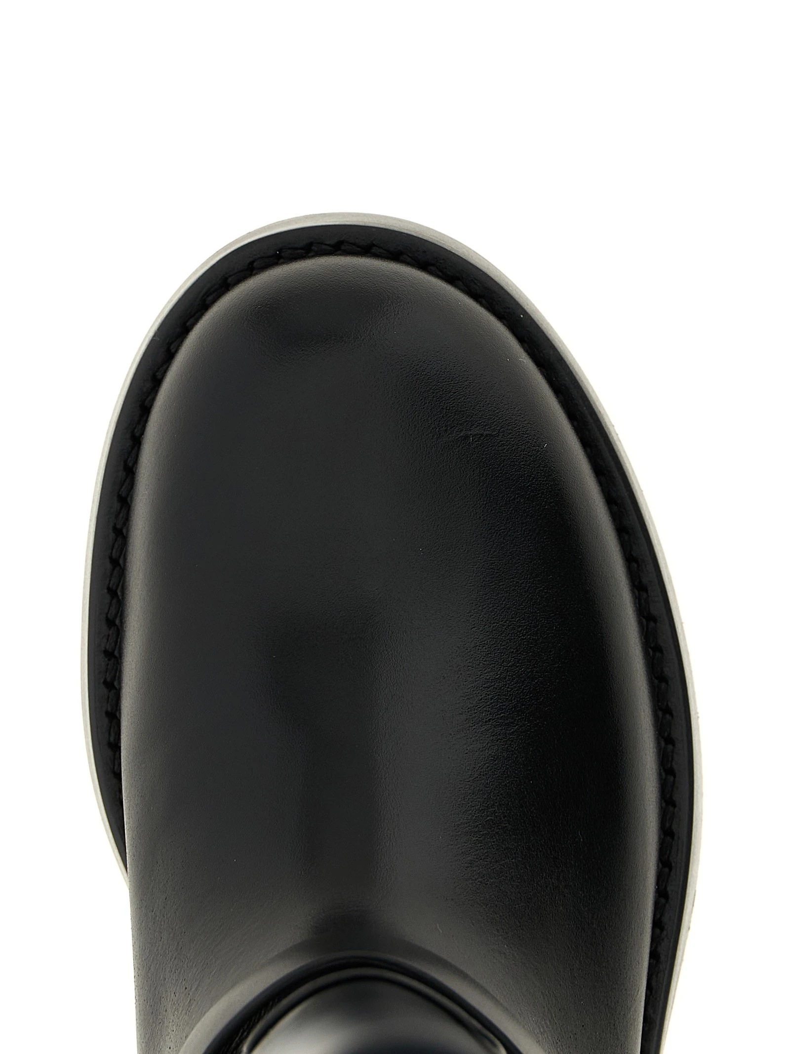 Logo strap boots