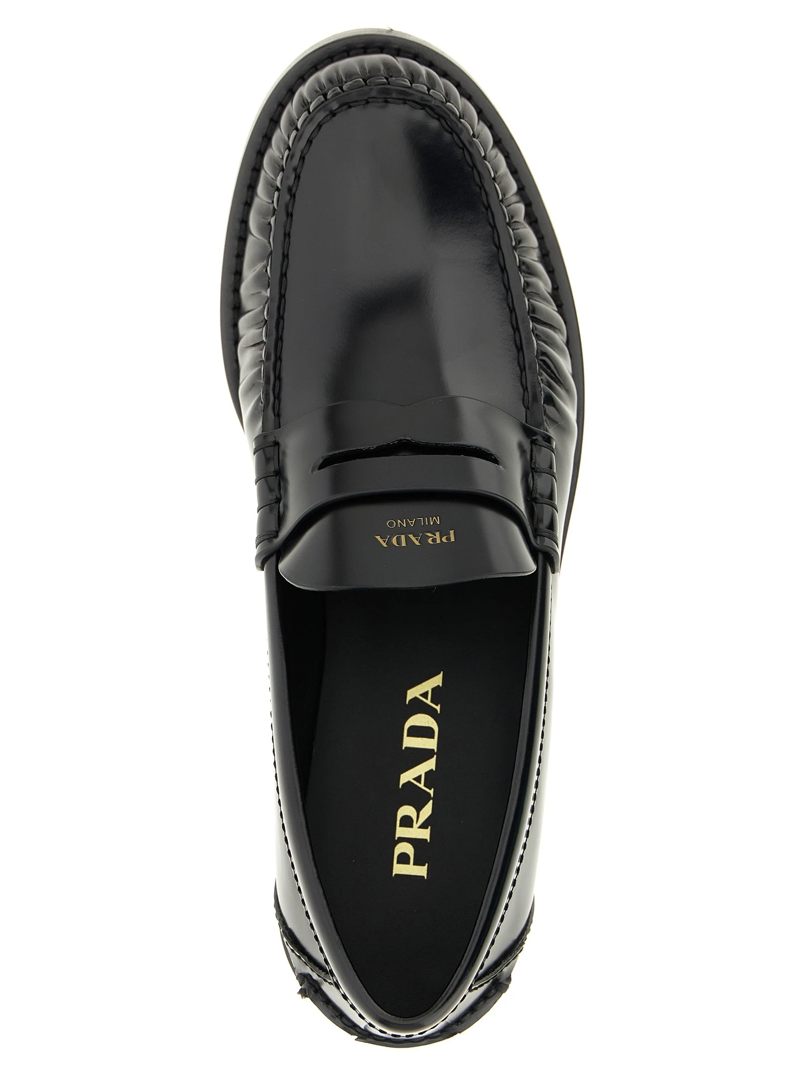 Brushed leather loafers