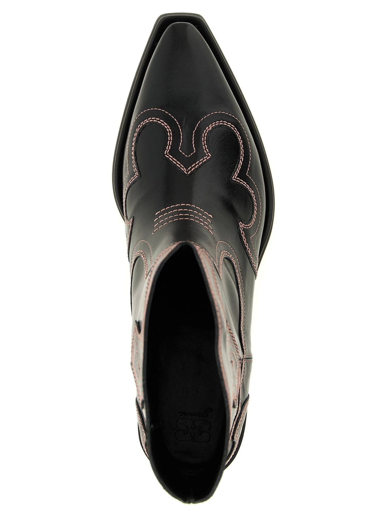 'Low Shaft Embroidered Western' ankle boots